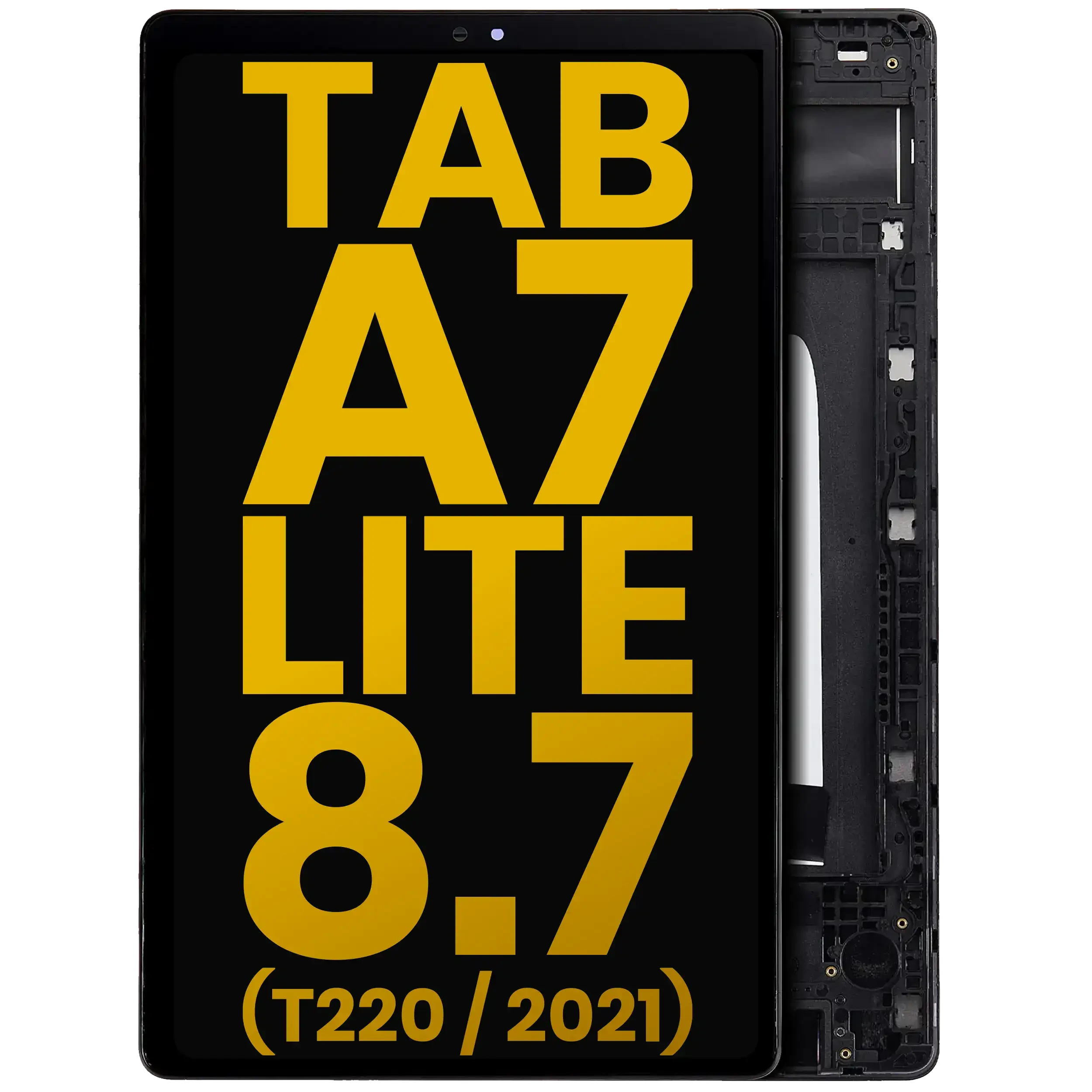 Display LCD completo con Frame per Samsung Galaxy Tab A7 Lite 8.7" (2021) (T220) (WiFi Version) (Refurbished) (Nero)