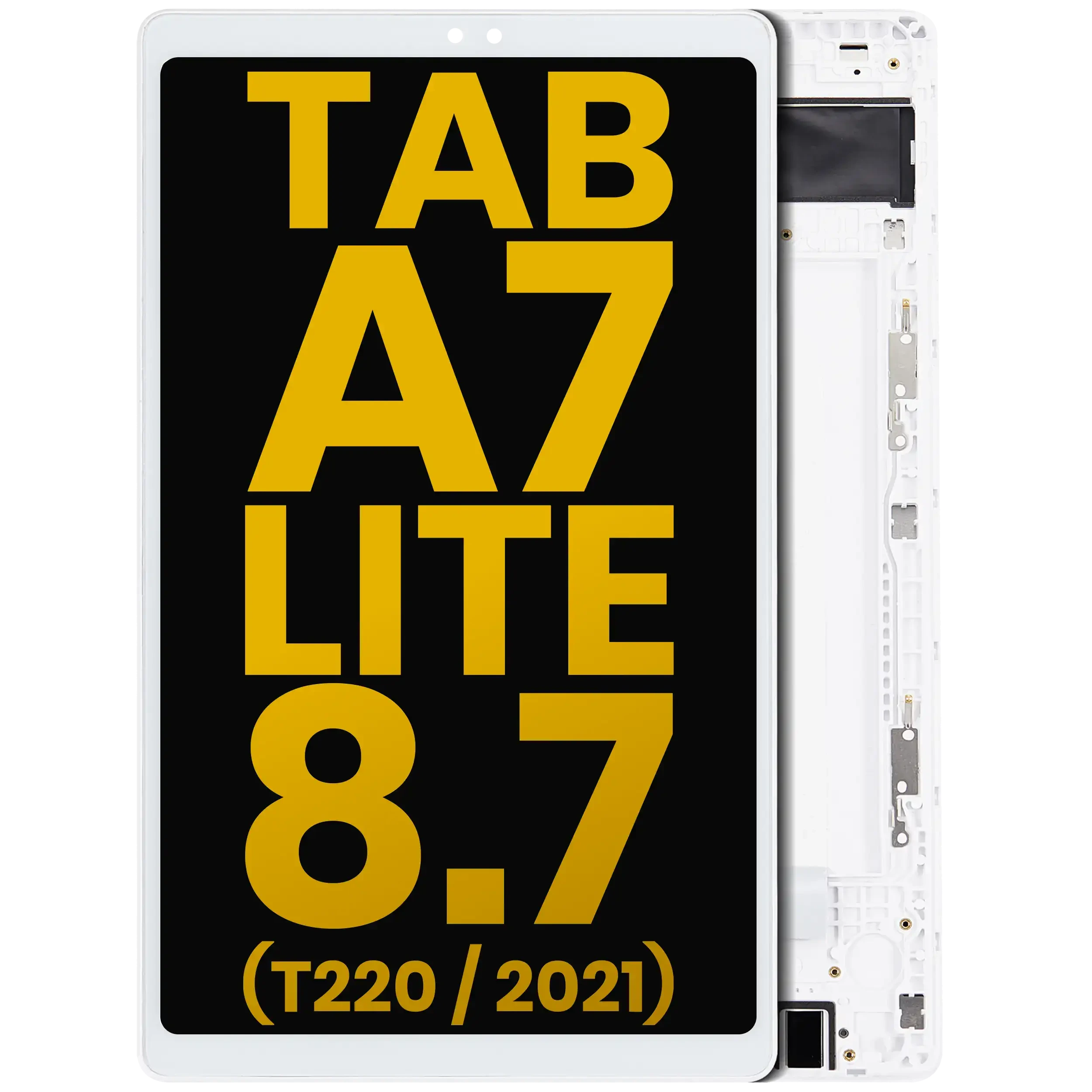 Display LCD completo con Frame per Samsung Galaxy Tab A7 Lite 8.7" (2021) (T220) (WiFi Version) (Refurbished) (Bianco)