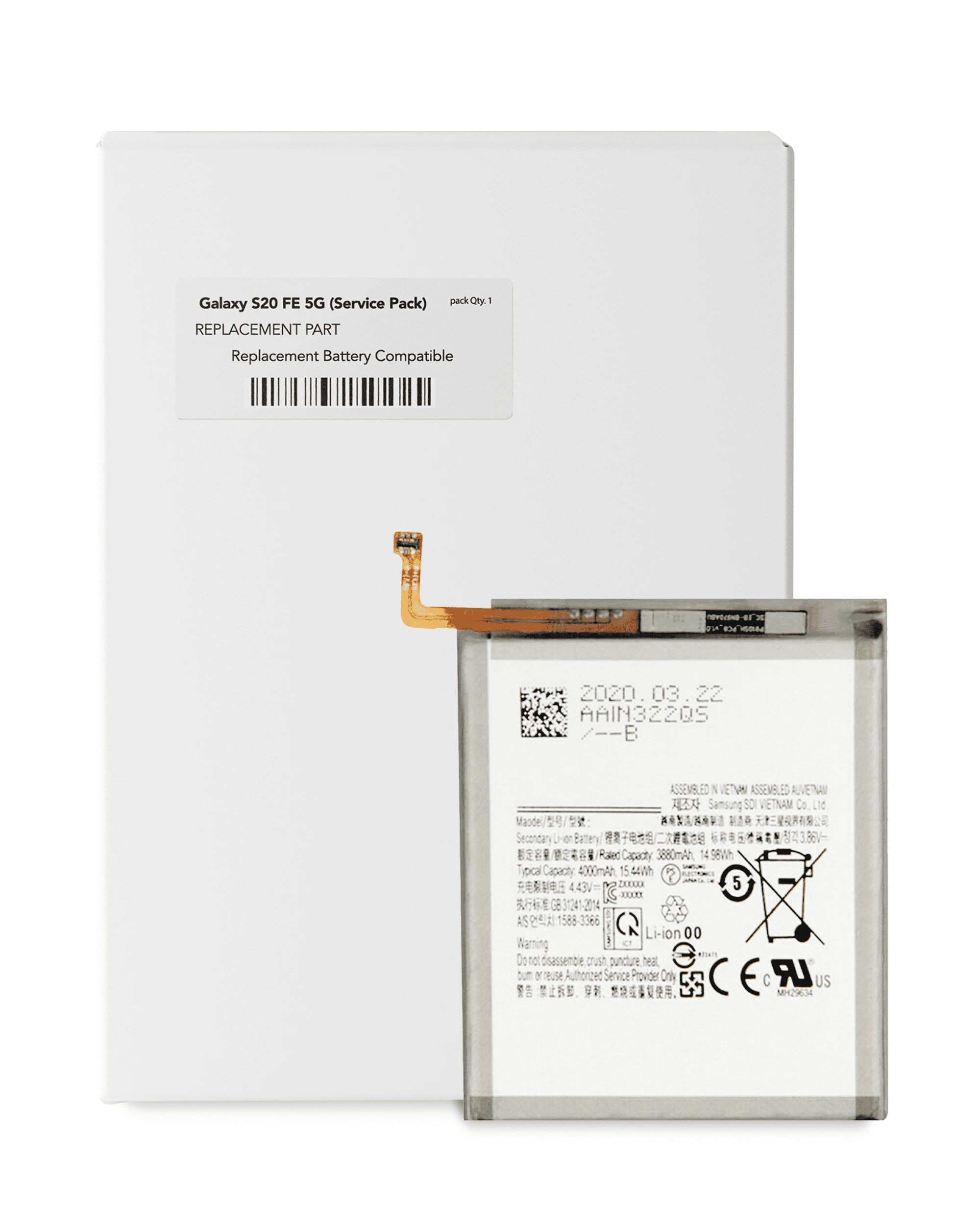 Batteria di ricambio per Samsung Galaxy S20 FE / A52 4G (A525 / 2021) / A52 5G (A526 / 2021) / A52s (A528 / 2021) (EB-BG781ABY) (Service Pack)