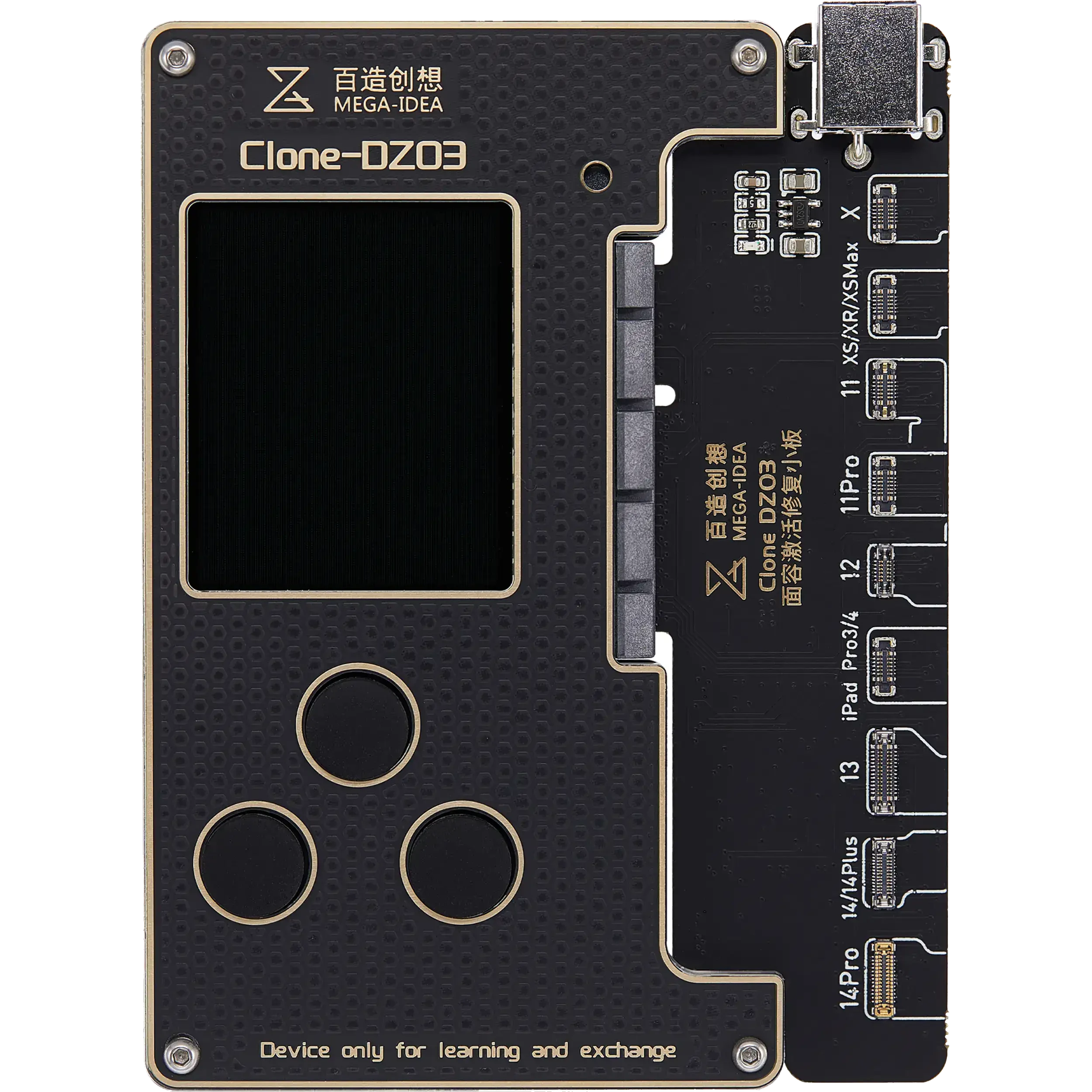 Clone-DZ03 Face ID Tag-On flat Projector Tester Tool per iPhone X-14 Pro Max (Qianli)