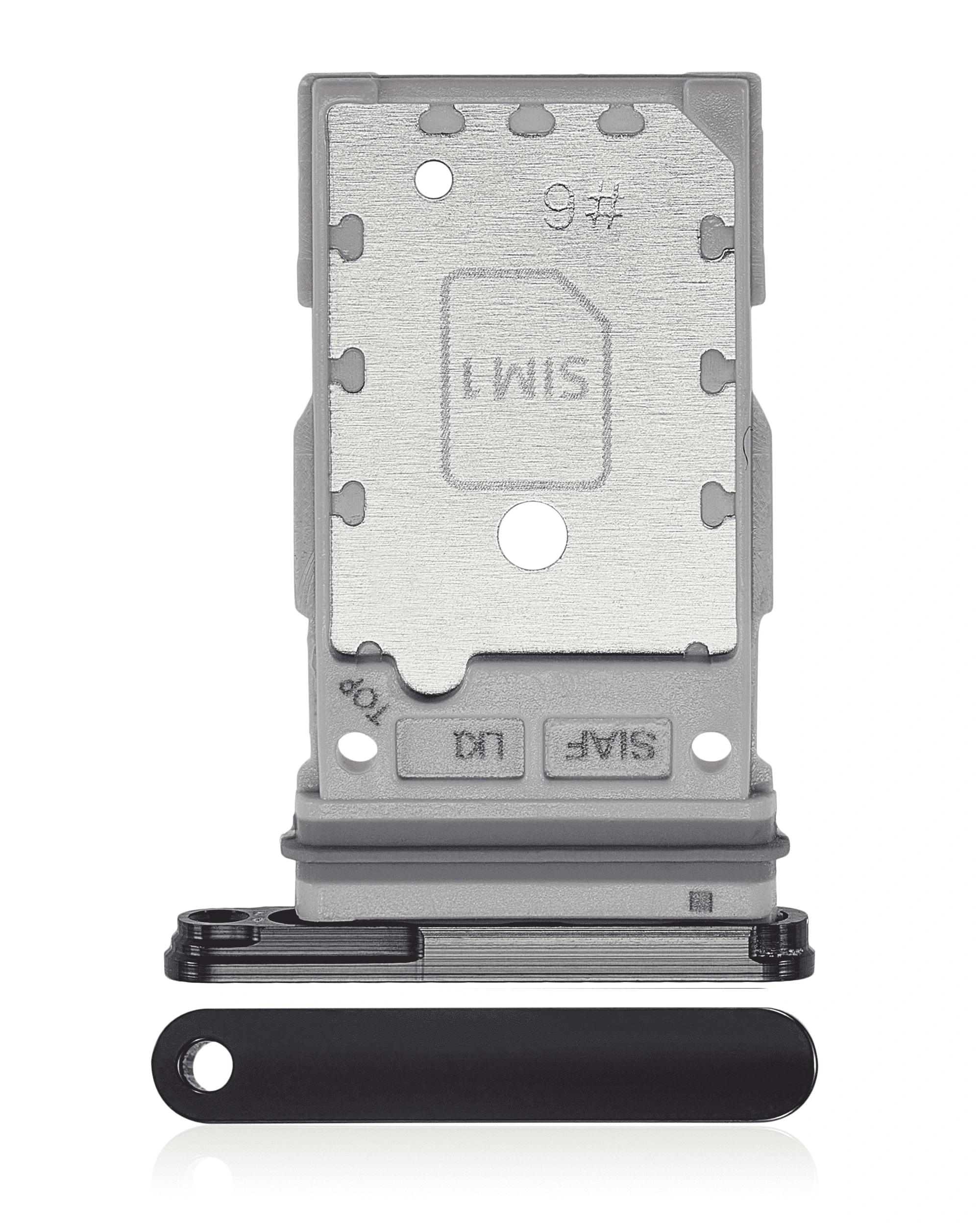 Carrellino doppia SIM per Samsung Galaxy S23 5G / S23 Plus 5G (Phantom Nero)