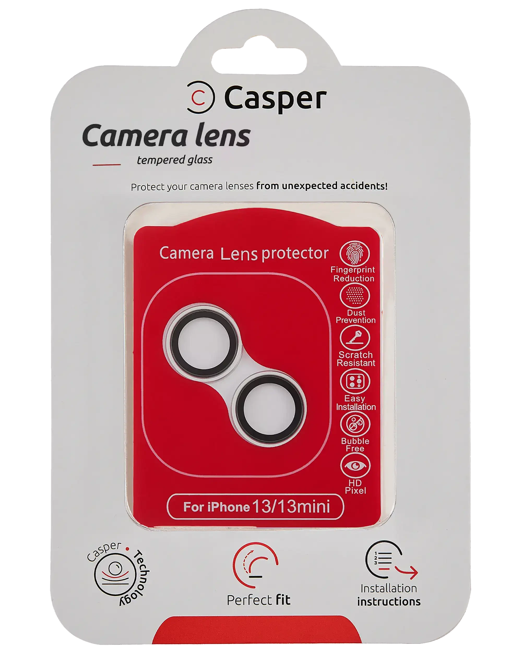 Vetro fotocamera Protector per iPhone 13 / 13 Mini (Argento) (Trasparente)
