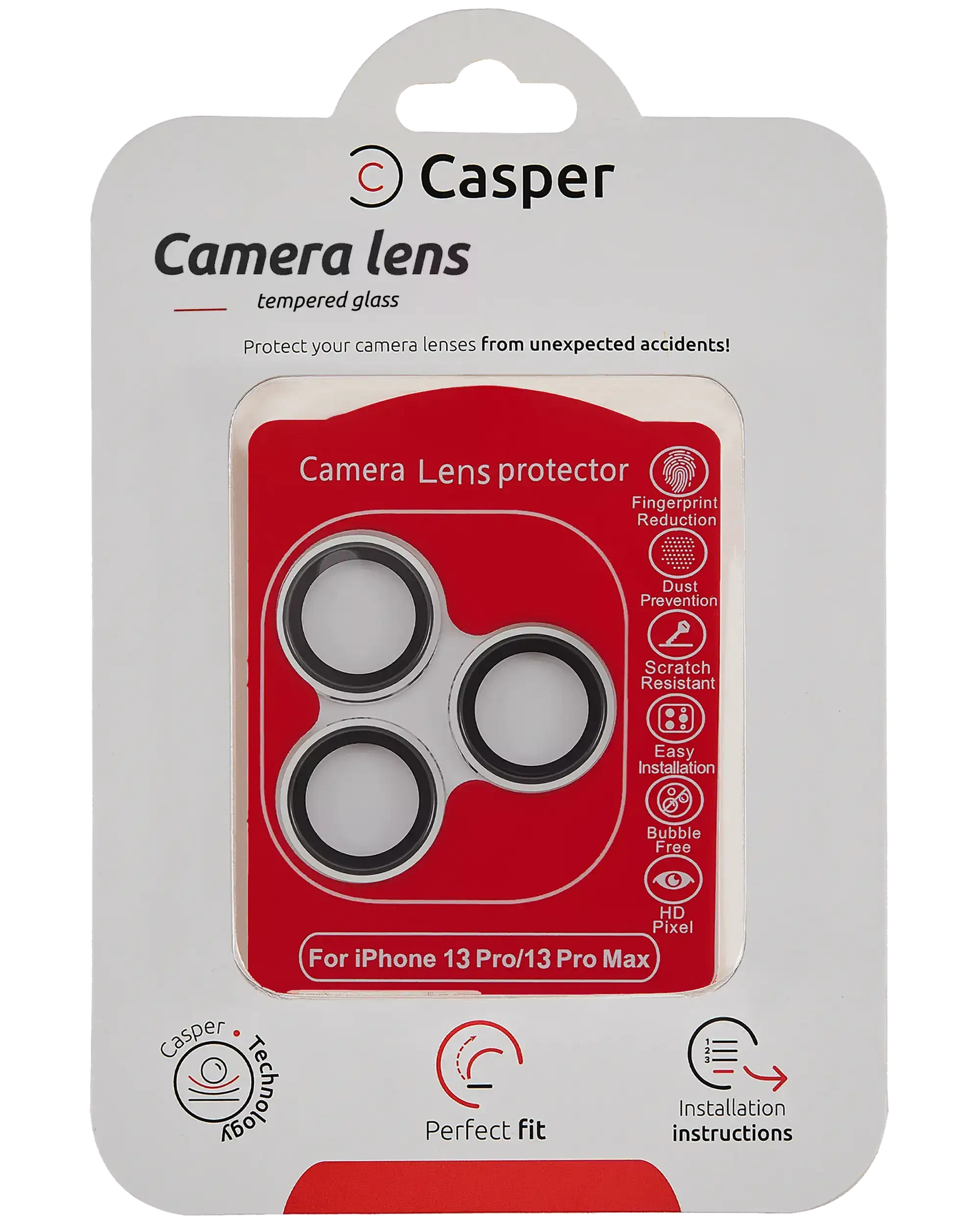 Vetro fotocamera Protector per iPhone 13 Pro / 13 Pro Max (Argento) (Trasparente)