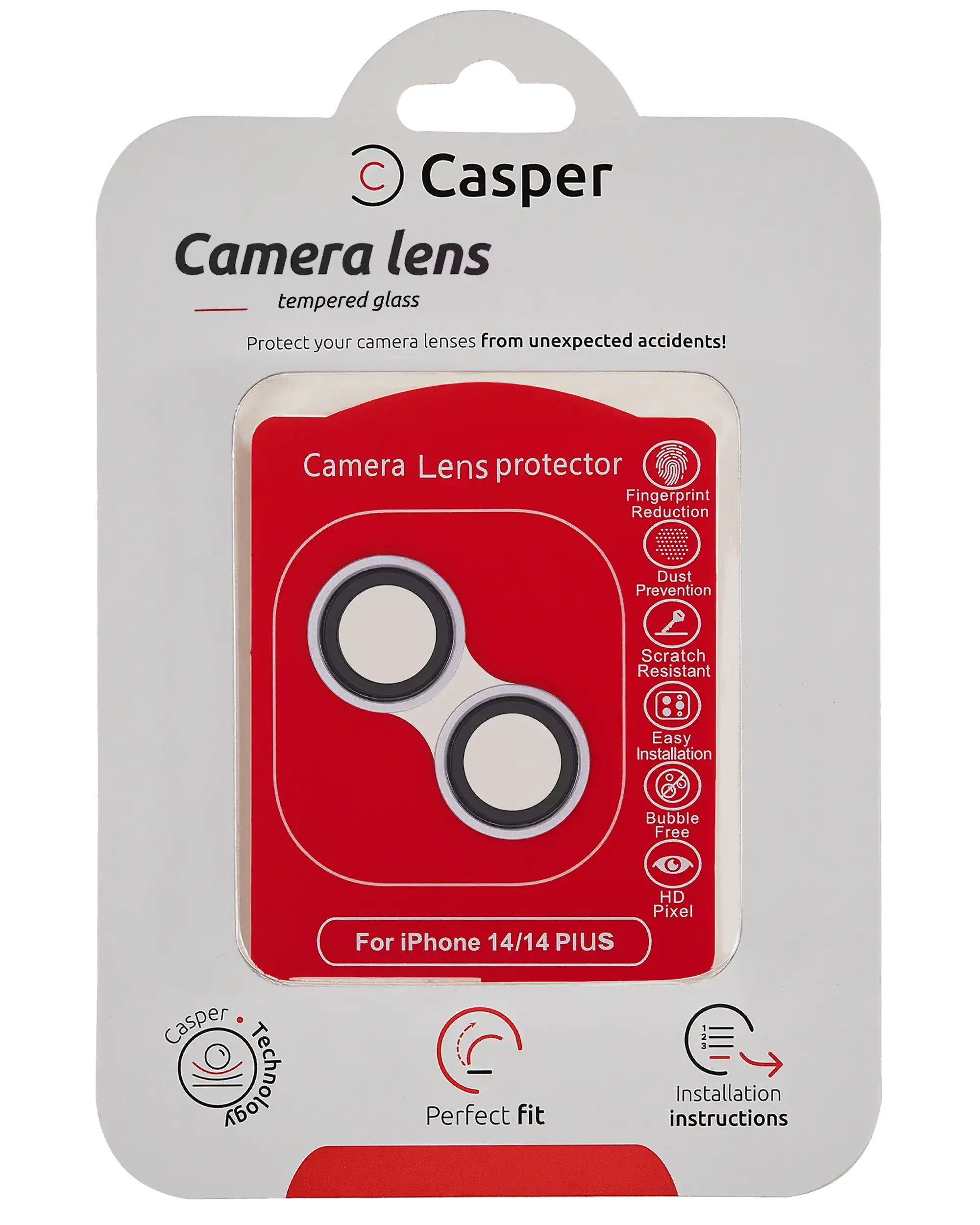 Vetro fotocamera Protector per iPhone 14 / 14 Plus (Viola) (Trasparente)