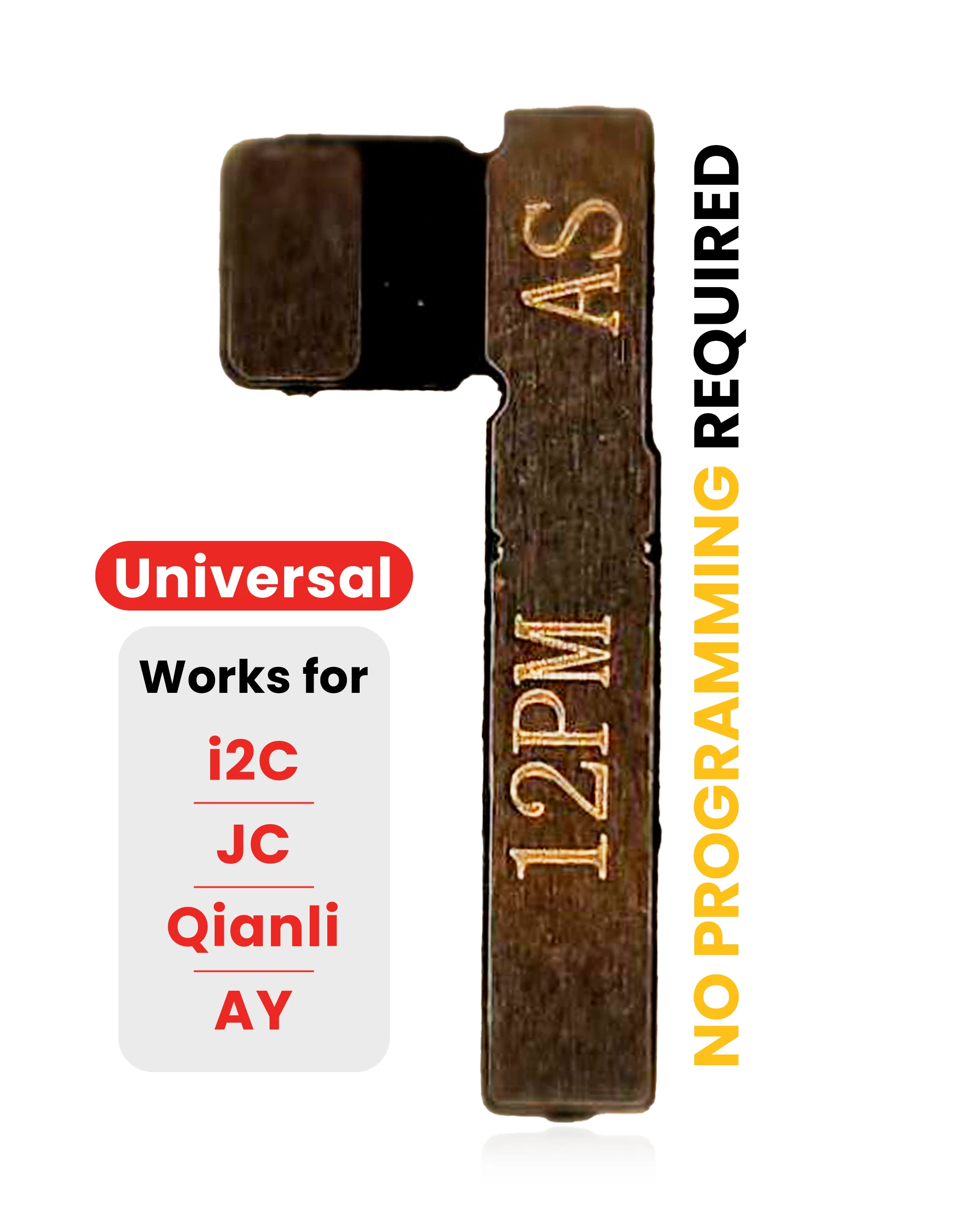 Pre-Programmed Universal Batteria Tag-On flat (Soldering Not Required) per iPhone 12 Pro Max
