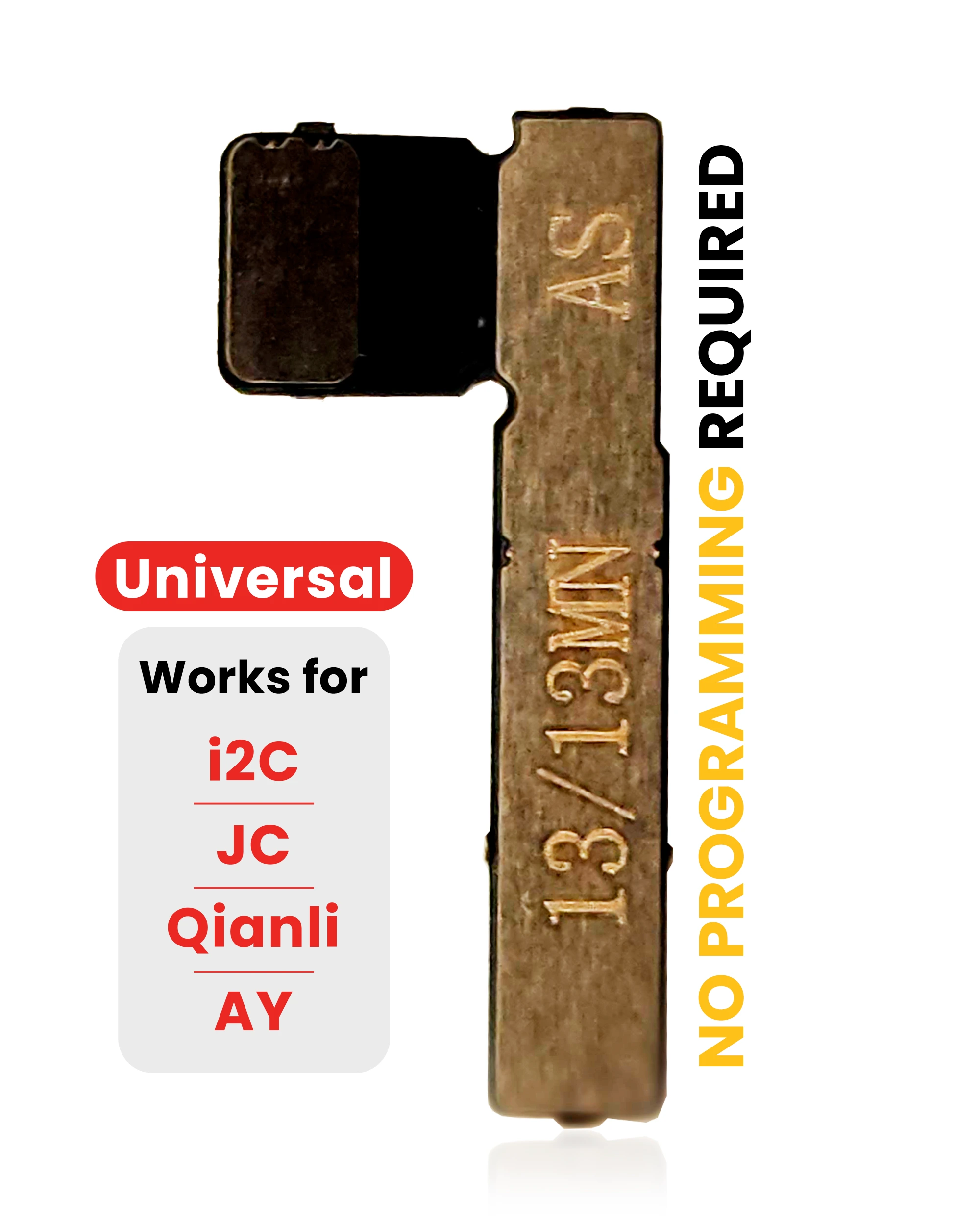 Pre-Programmed Universal Batteria Tag-On flat (Soldering Not Required) per iPhone 13 / 13 Mini