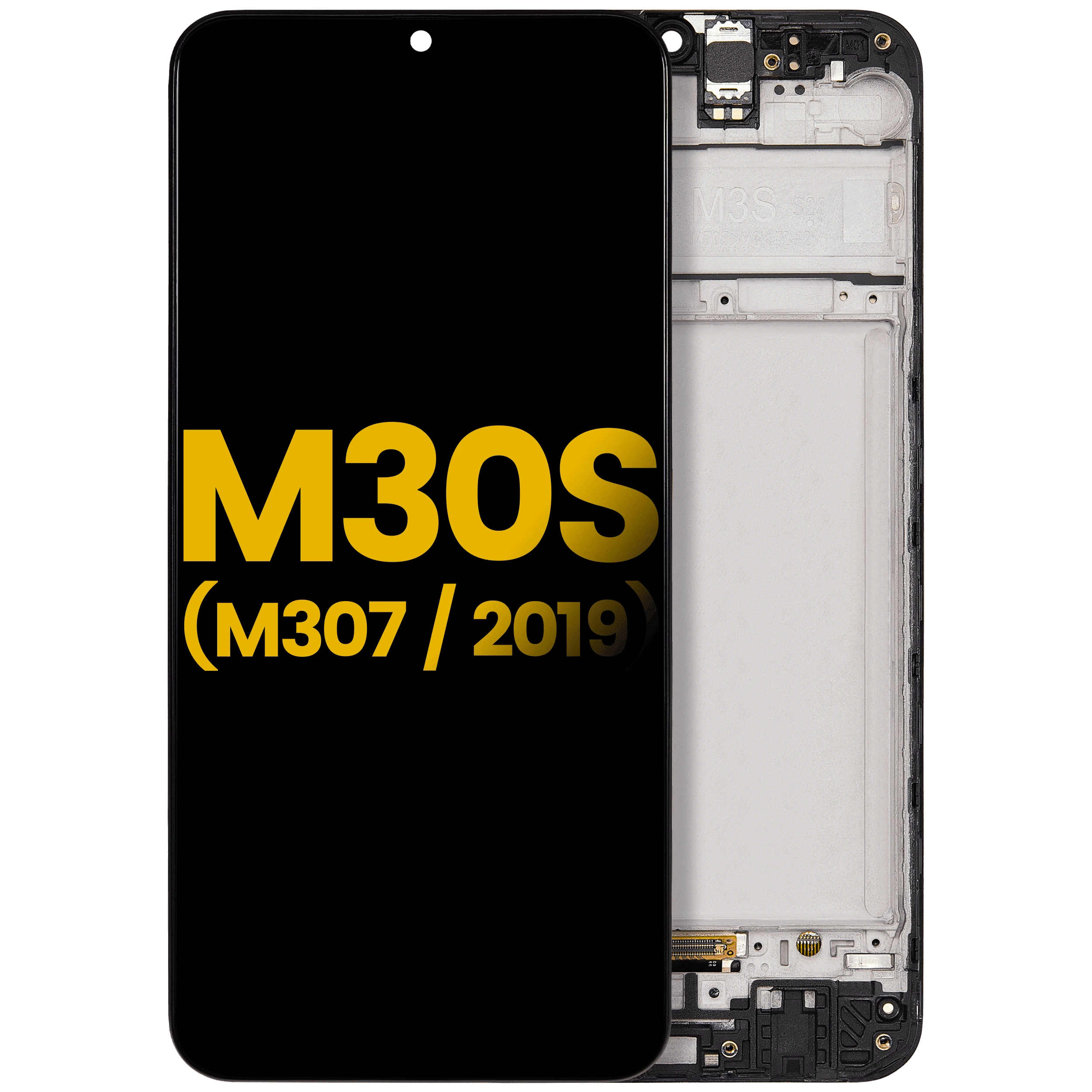 Display OLED completo con Frame per Samsung Galaxy M30S (M307 / 2019) (Refurbished) (tutti i colori)
