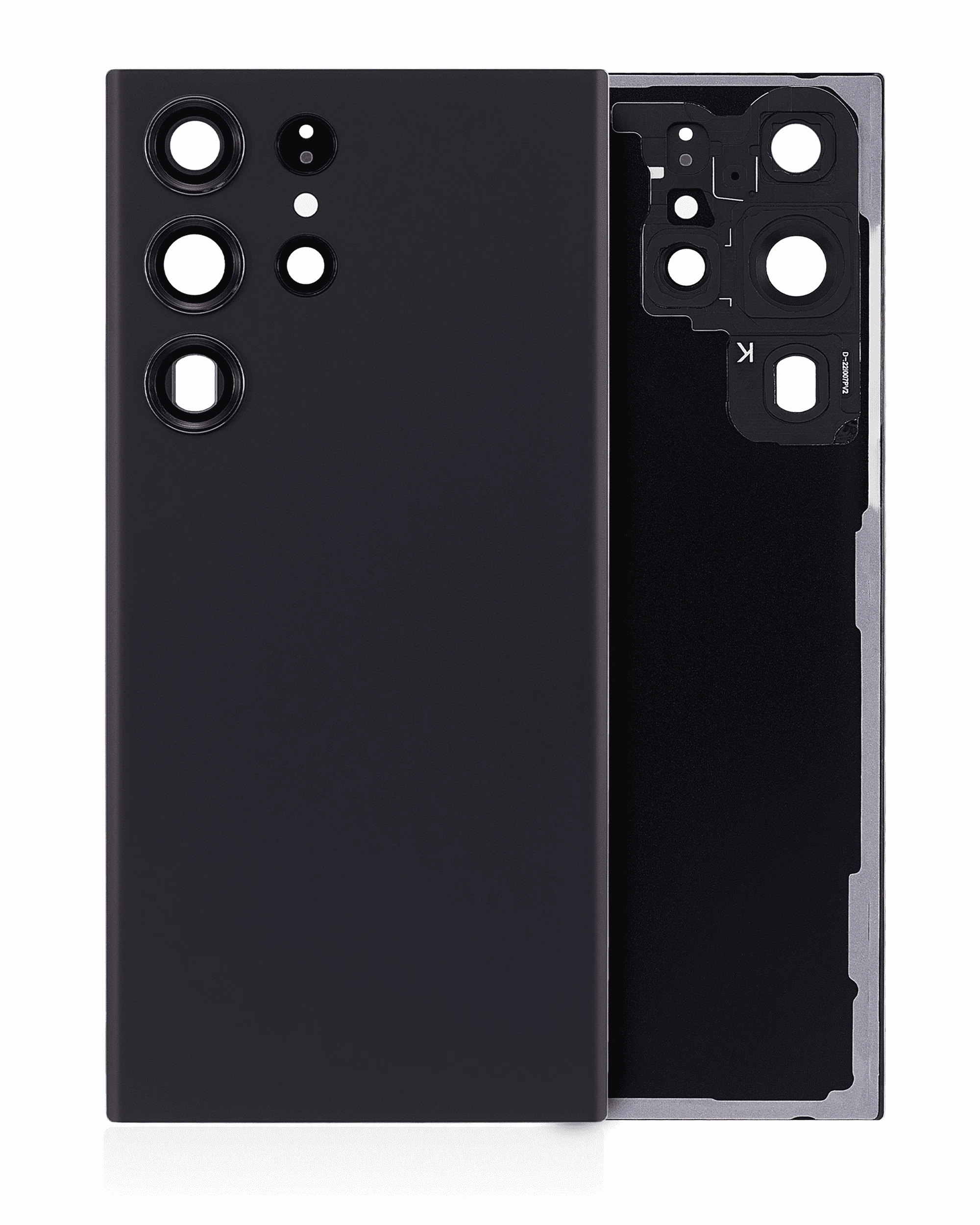 vetro cover posteriore con Vetro fotocamera per Samsung Galaxy S23 Ultra 5G (No Logo) (Phantom Nero)