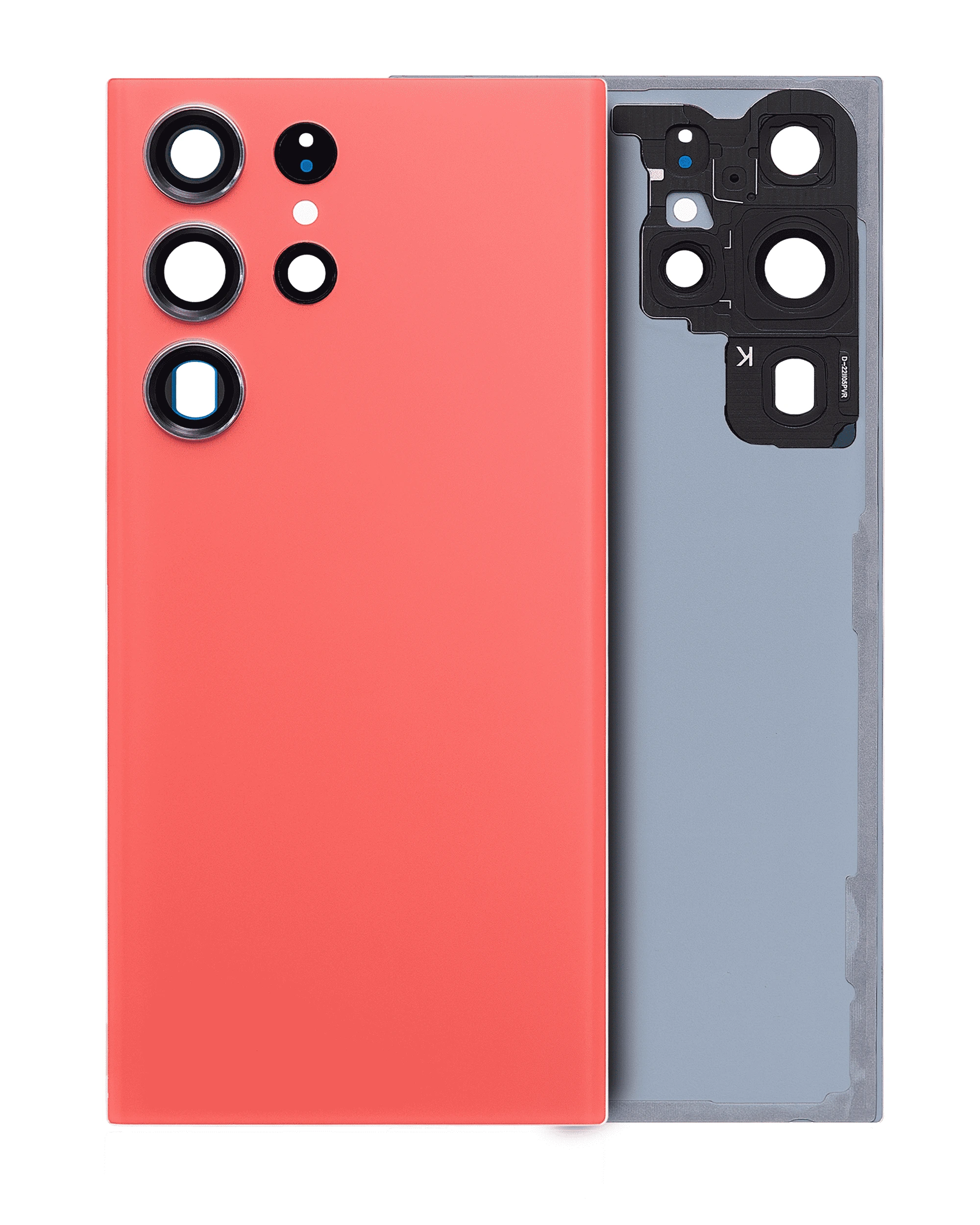 vetro cover posteriore con Vetro fotocamera per Samsung Galaxy S23 Ultra 5G (No Logo) (Rosso)
