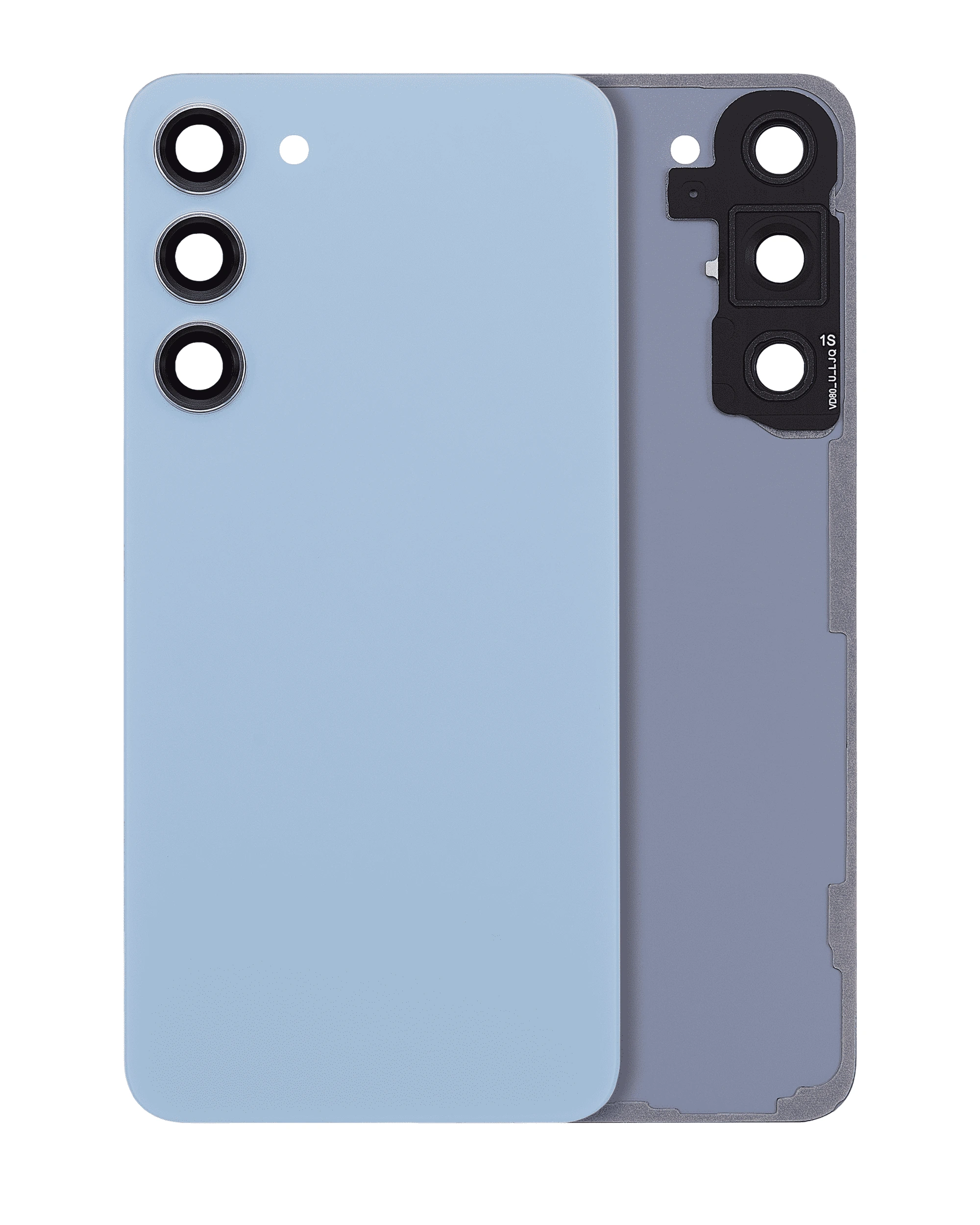 vetro cover posteriore con Vetro fotocamera per Samsung Galaxy S23 Plus 5G (No Logo) (Blu)