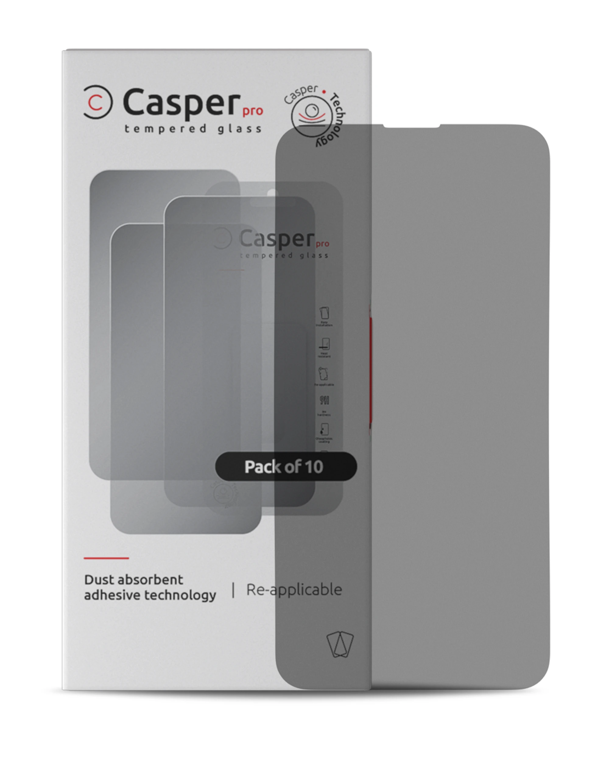 Pro Vetro temperato per iPhone 15 / 16 (10 pezzi) (Privacy)