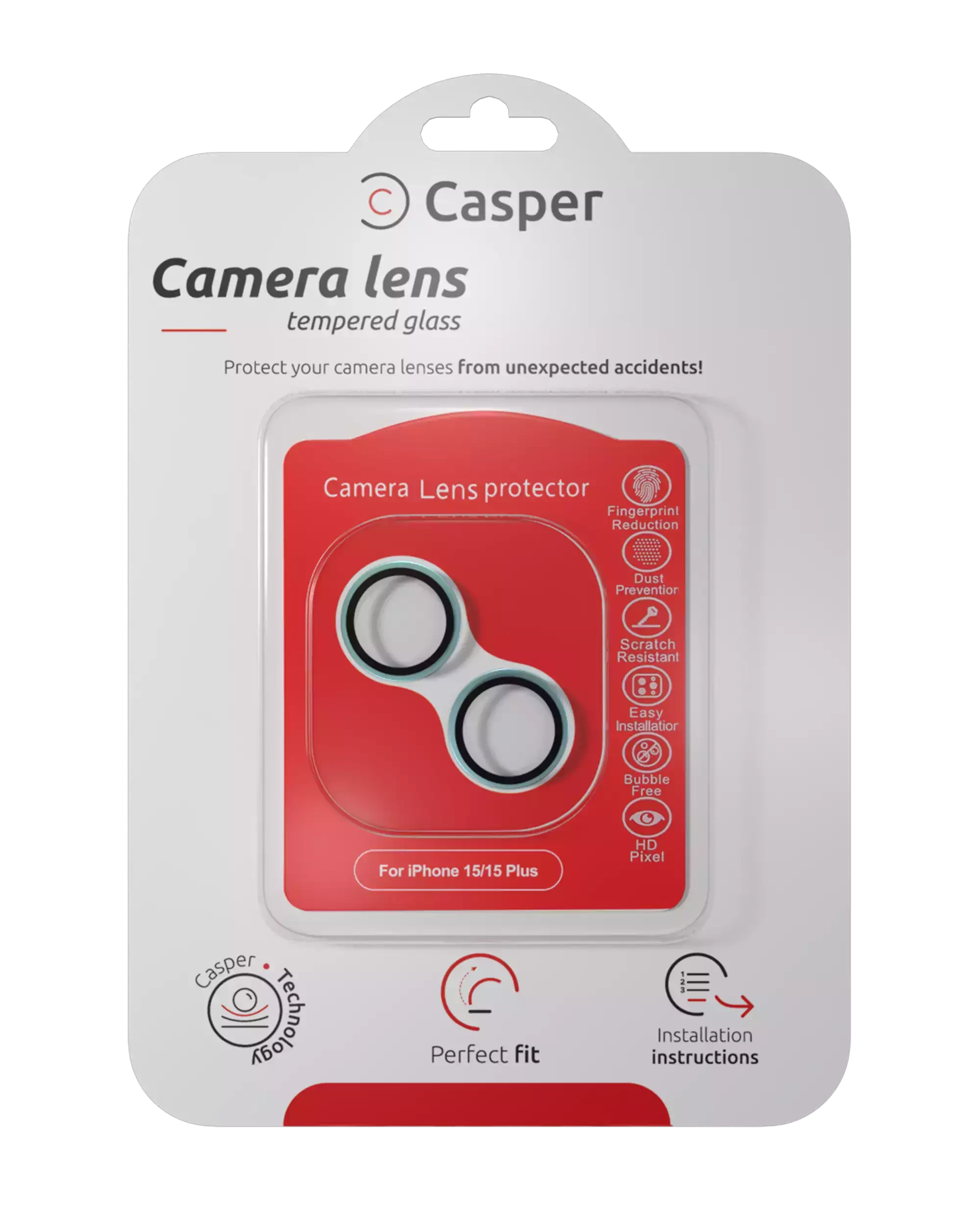 Vetro fotocamera Protector per iPhone 15 / 15 Plus (Blu) (Trasparente)