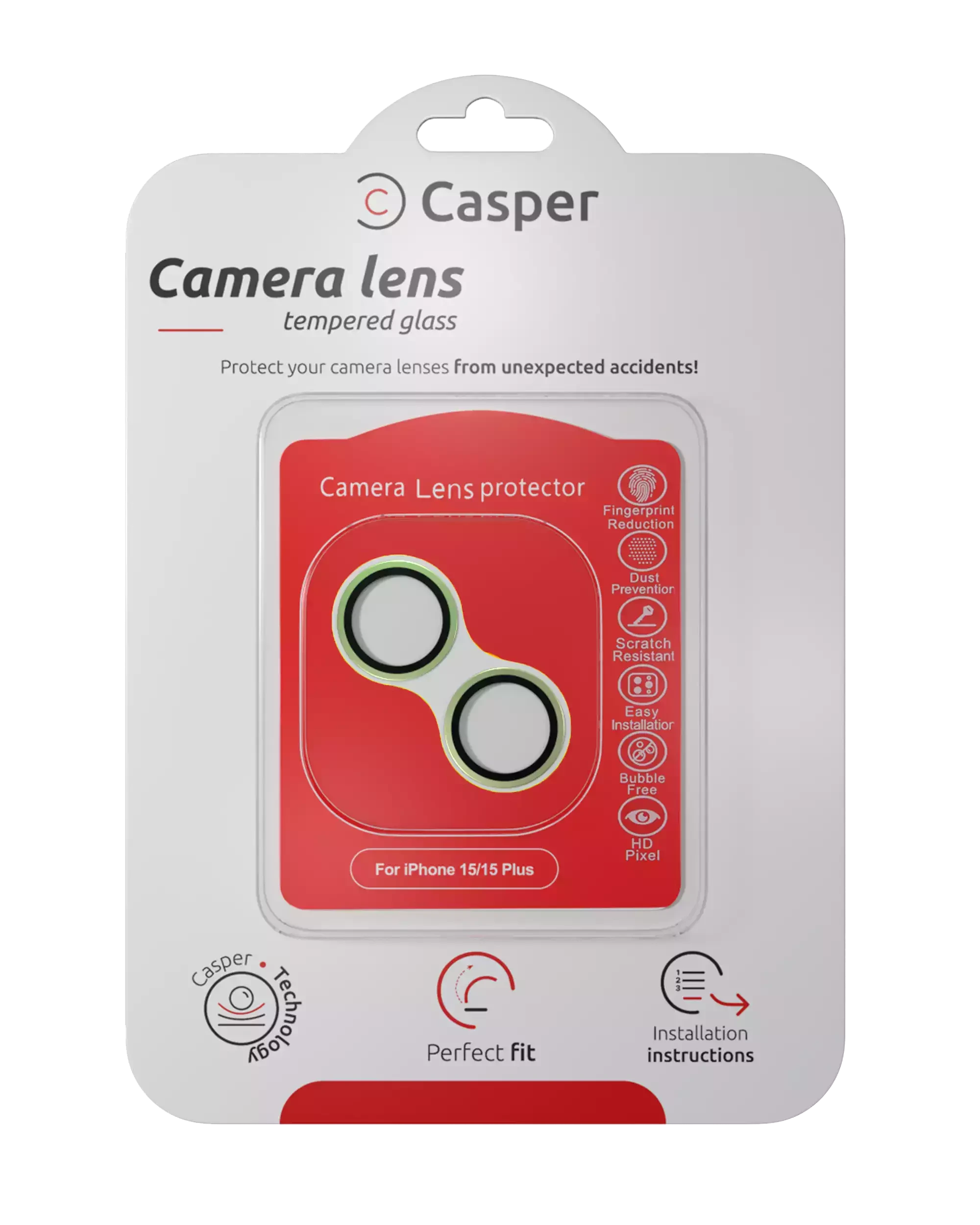 Vetro fotocamera Protector per iPhone 15 / 15 Plus (Verde) (Trasparente)