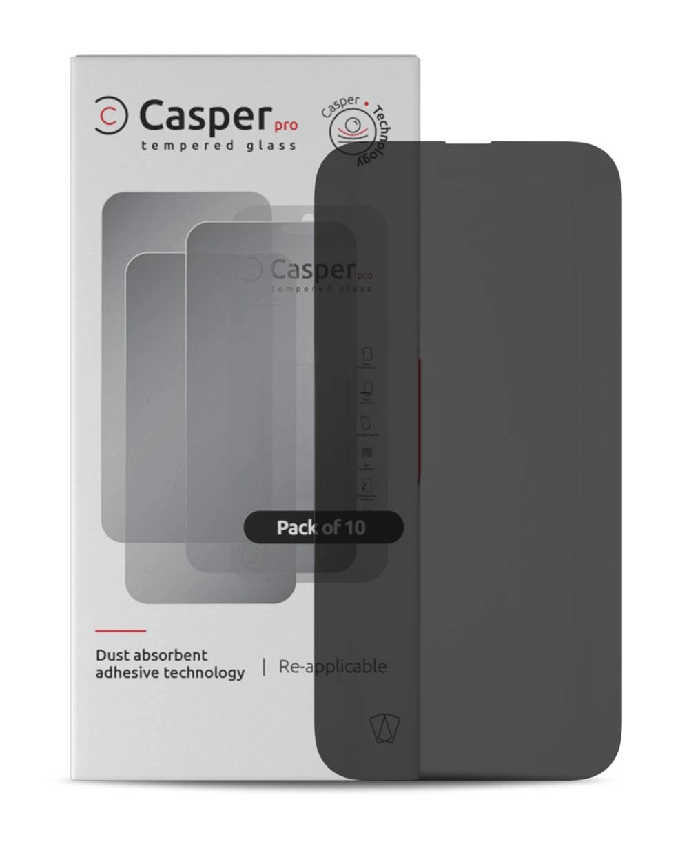 Pro Vetro temperato per iPhone 15 Pro Max (10 pezzi) (Privacy)