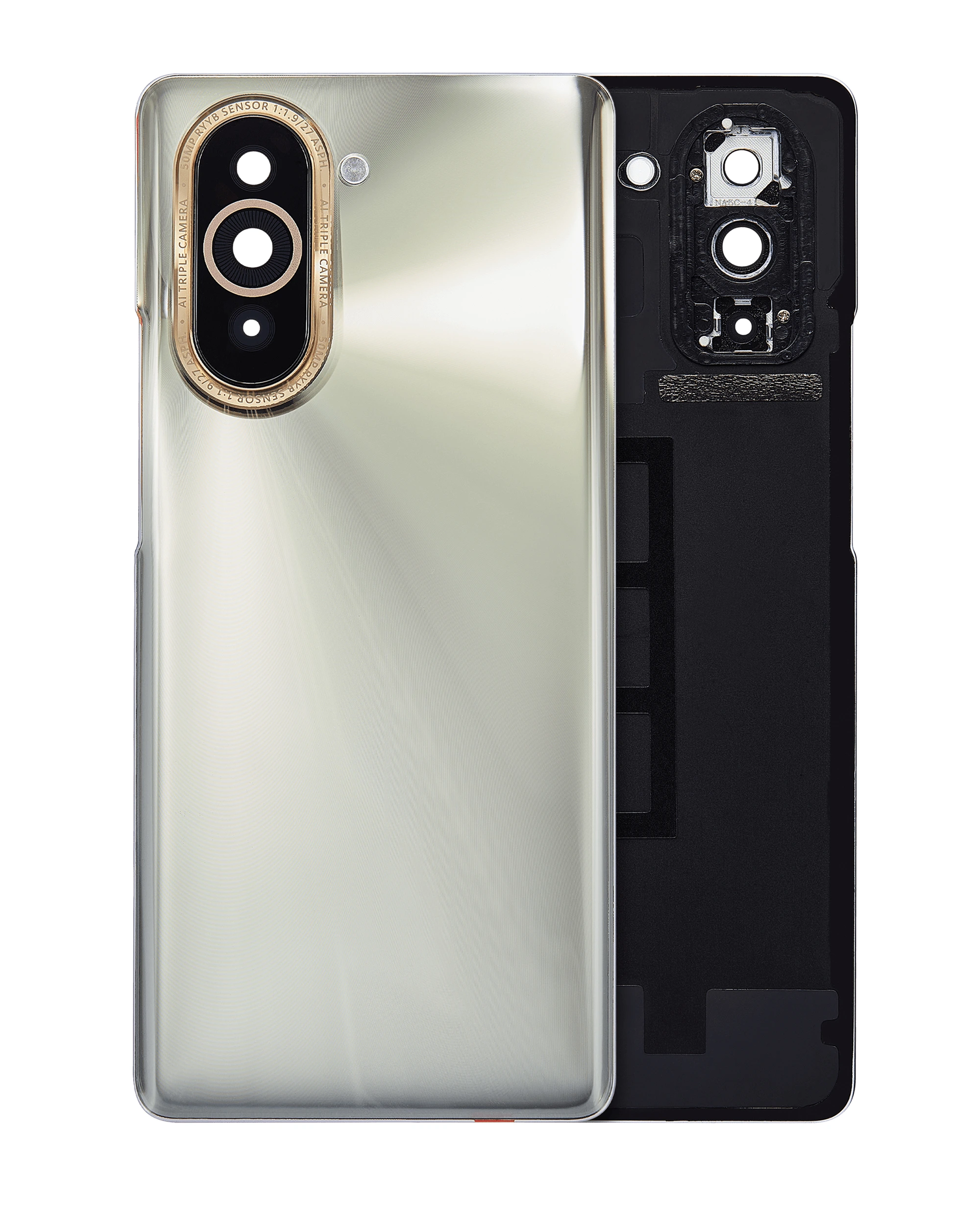 vetro cover posteriore con Vetro fotocamera per Huawei Nova 10 (Argento)