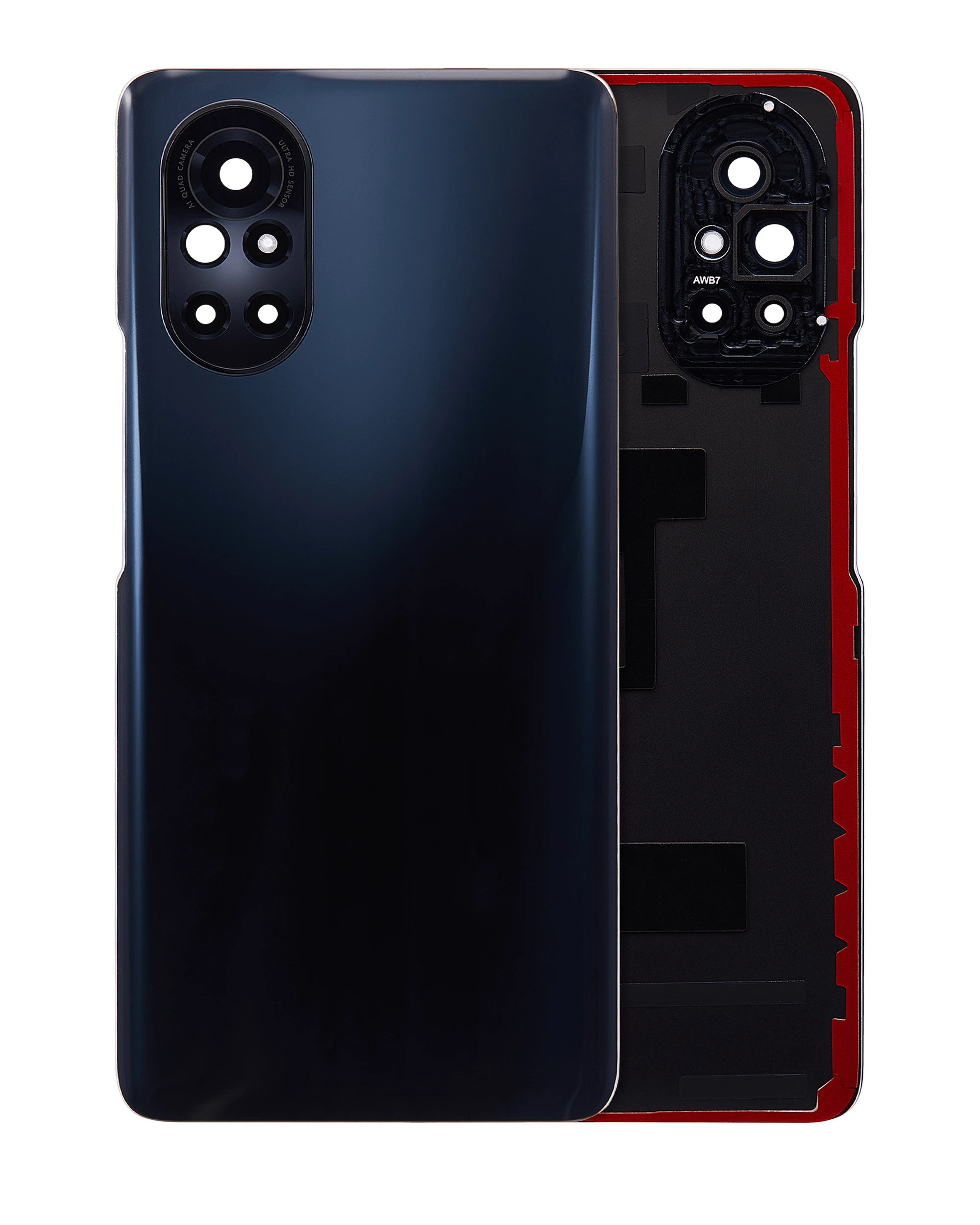 vetro cover posteriore con Vetro fotocamera per Huawei Nova 8 (Nero)