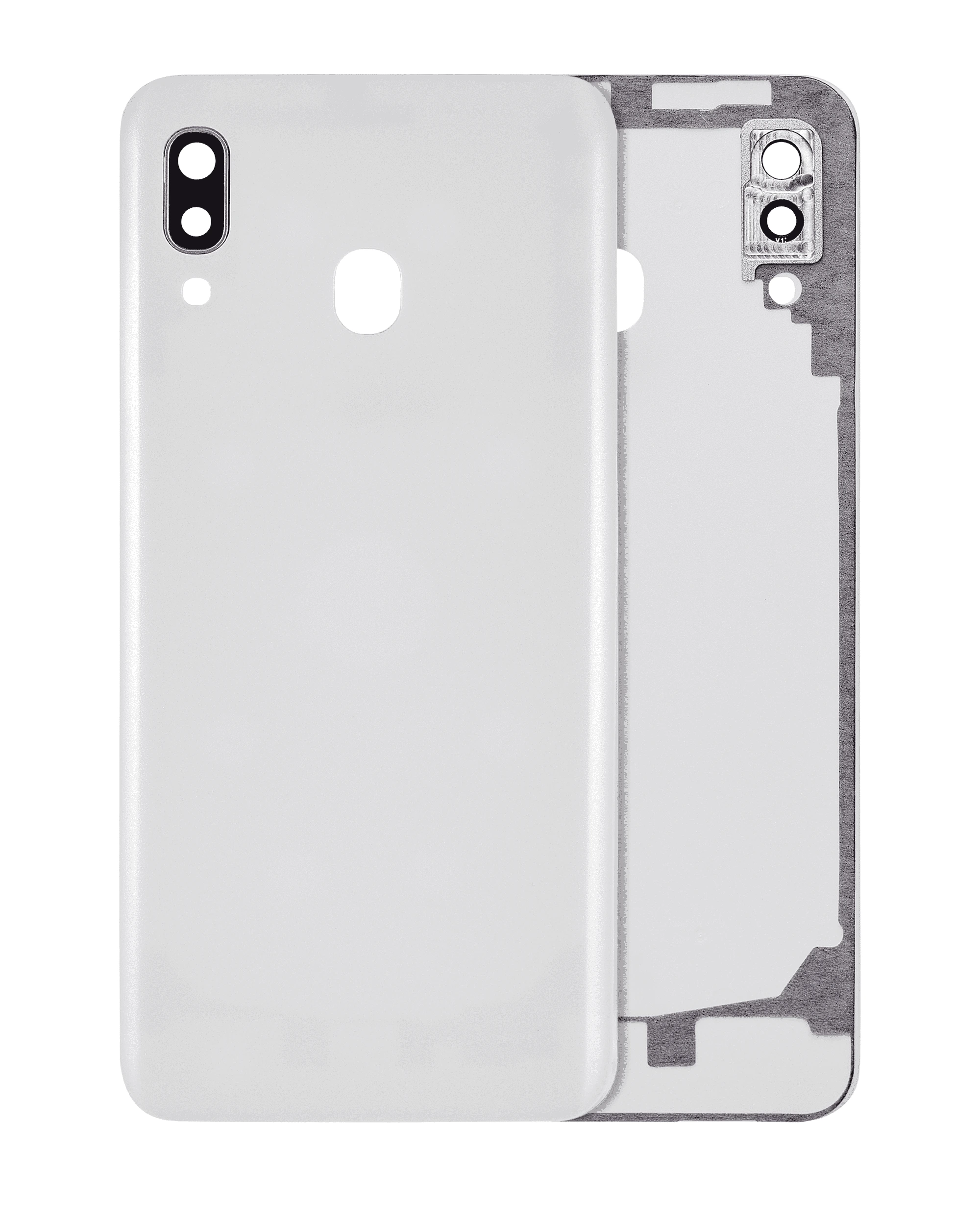 vetro cover posteriore con Vetro fotocamera per Samsung Galaxy A20 (A205 / 2019) (Bianco)