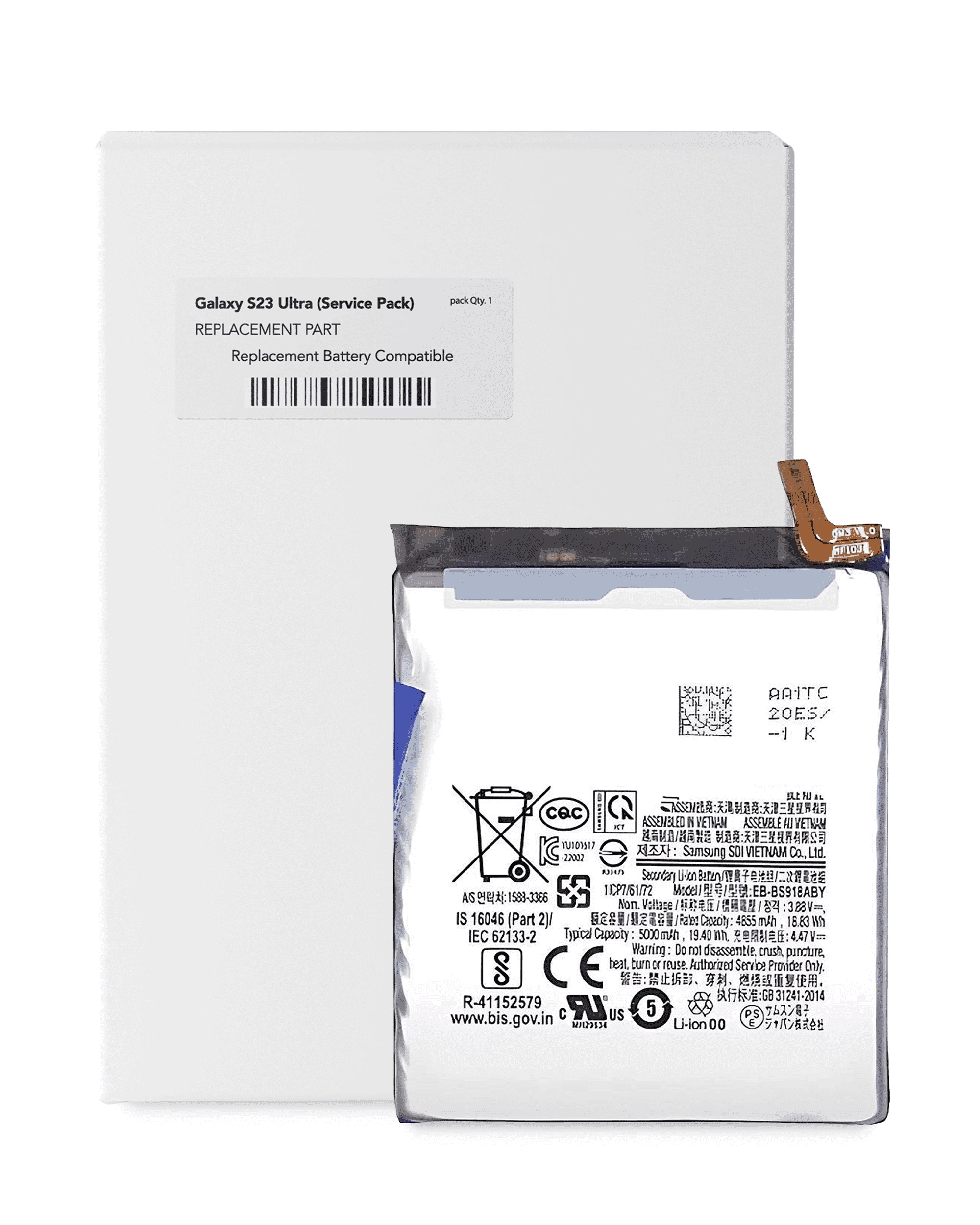 Batteria di ricambio per Samsung Galaxy S23 Ultra (Service Pack)