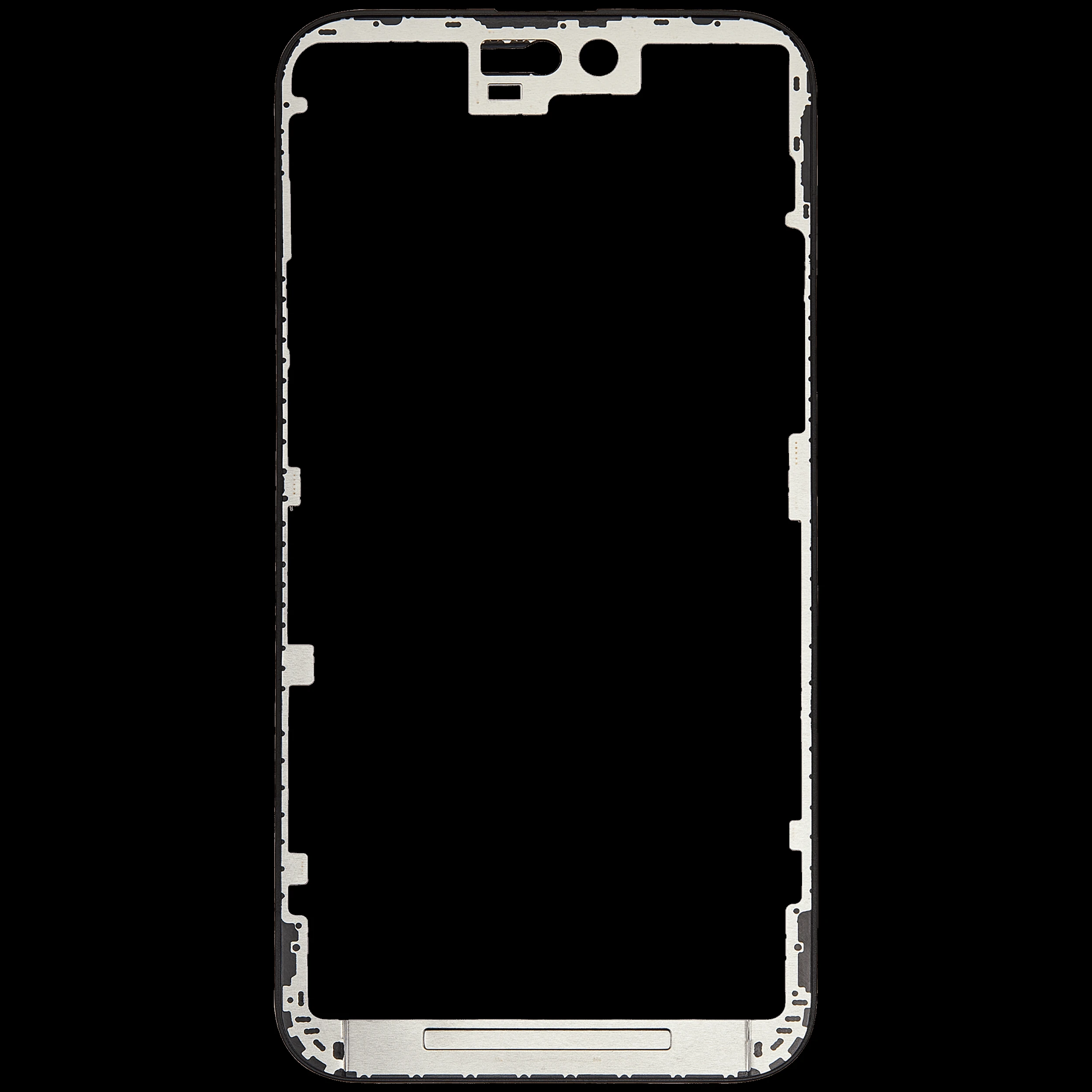 LCD Frame senza Glue compatibile per iPhone 15 Plus (5 pezzi) (OCA Master)