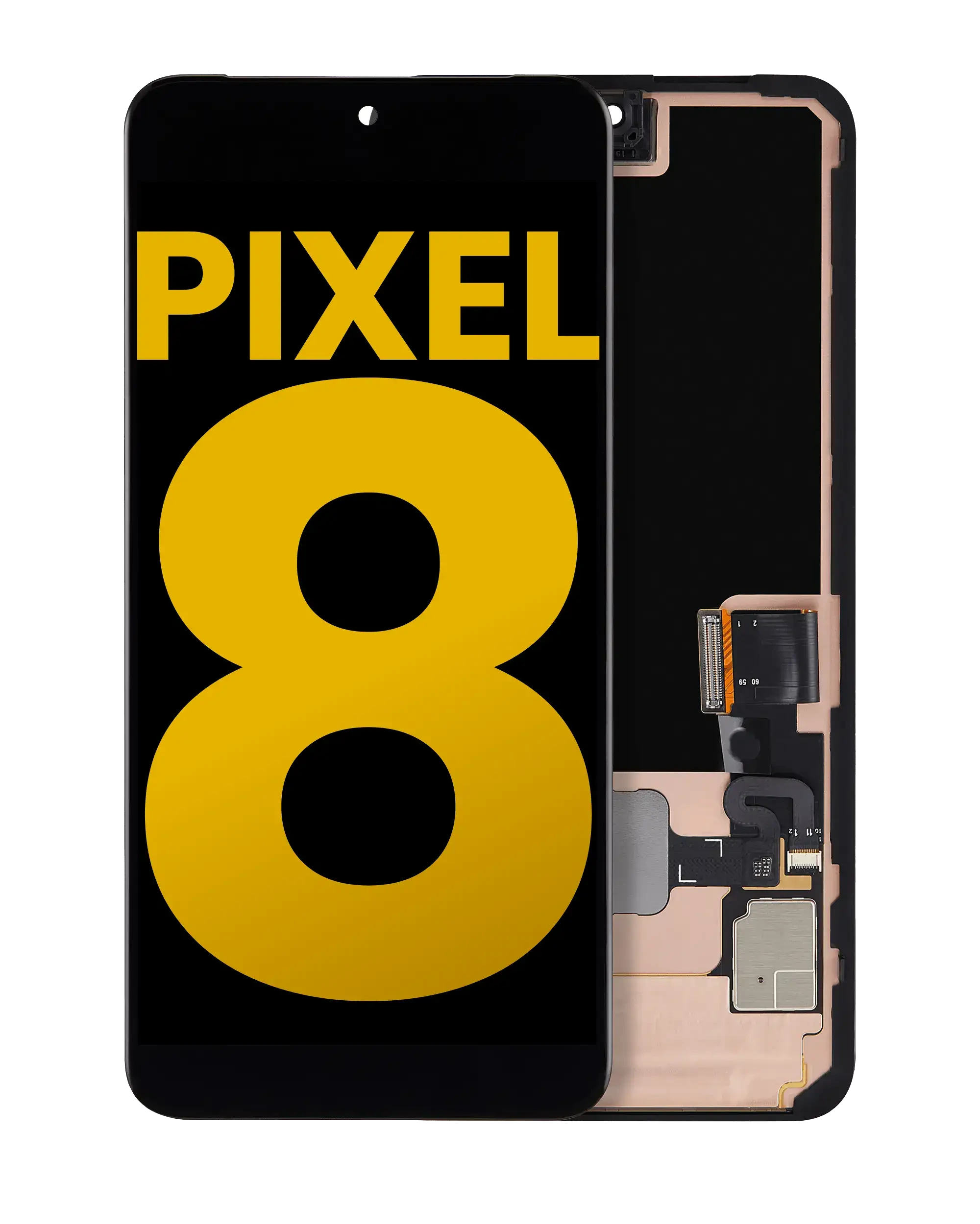 Display OLED completo con Frame (con Fingerprint Sensore) per Google Pixel 8 (Refurbished) (tutti i colori)