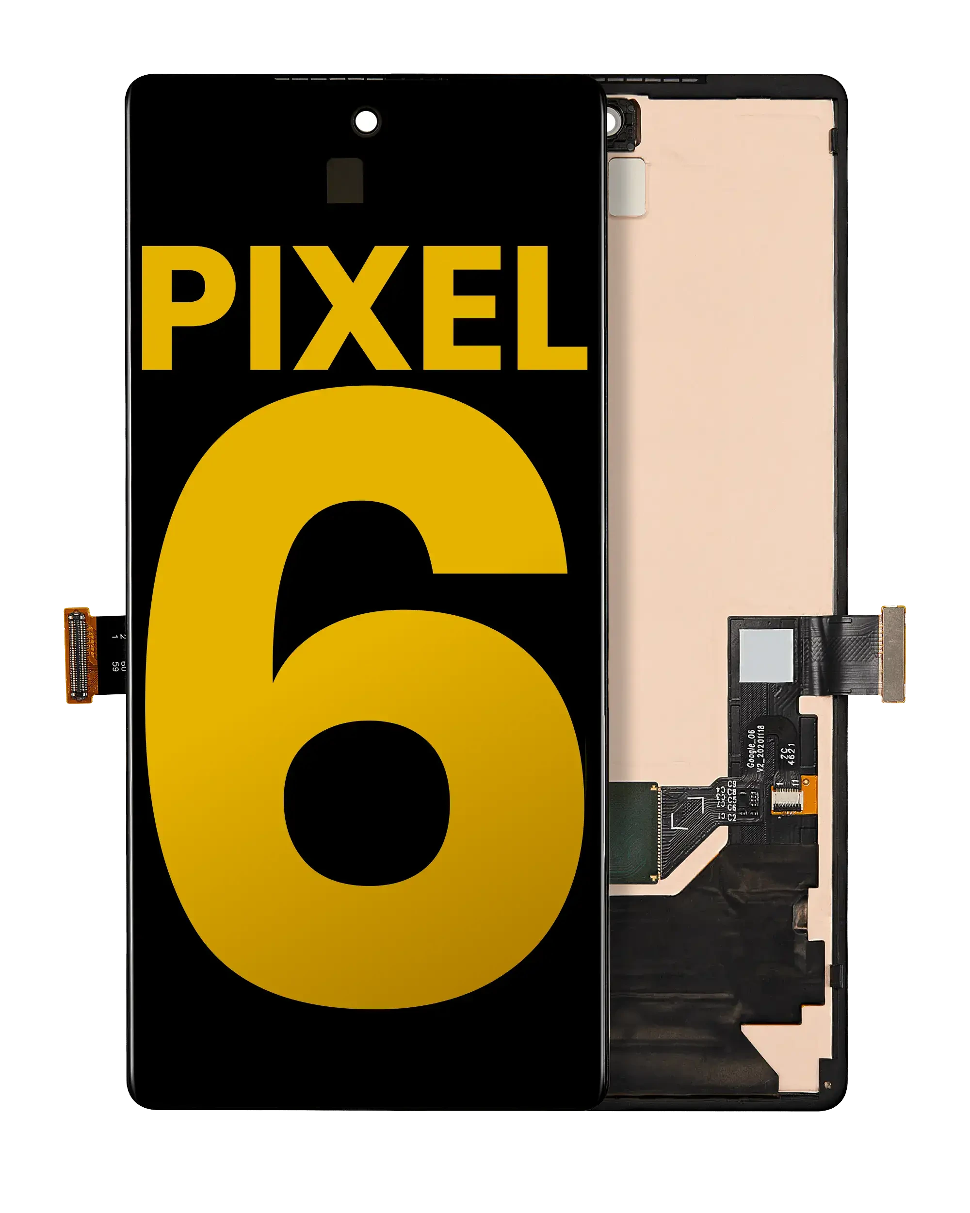 Display OLED completo con Frame (con Fingerprint Sensore) per Google Pixel 6 (Refurbished) (tutti i colori)