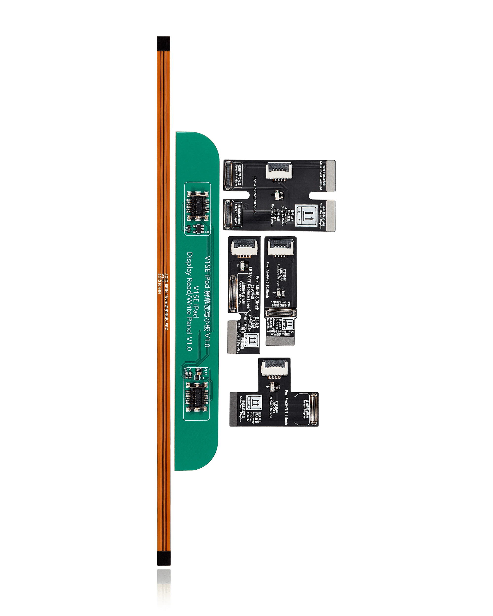 iPad Screen Repair Adapter per Apple Pencil (Standard confezioneaged con 4 R e W FPCs e 1 Extension FPC) (JCID V1S Pro /V1SE)