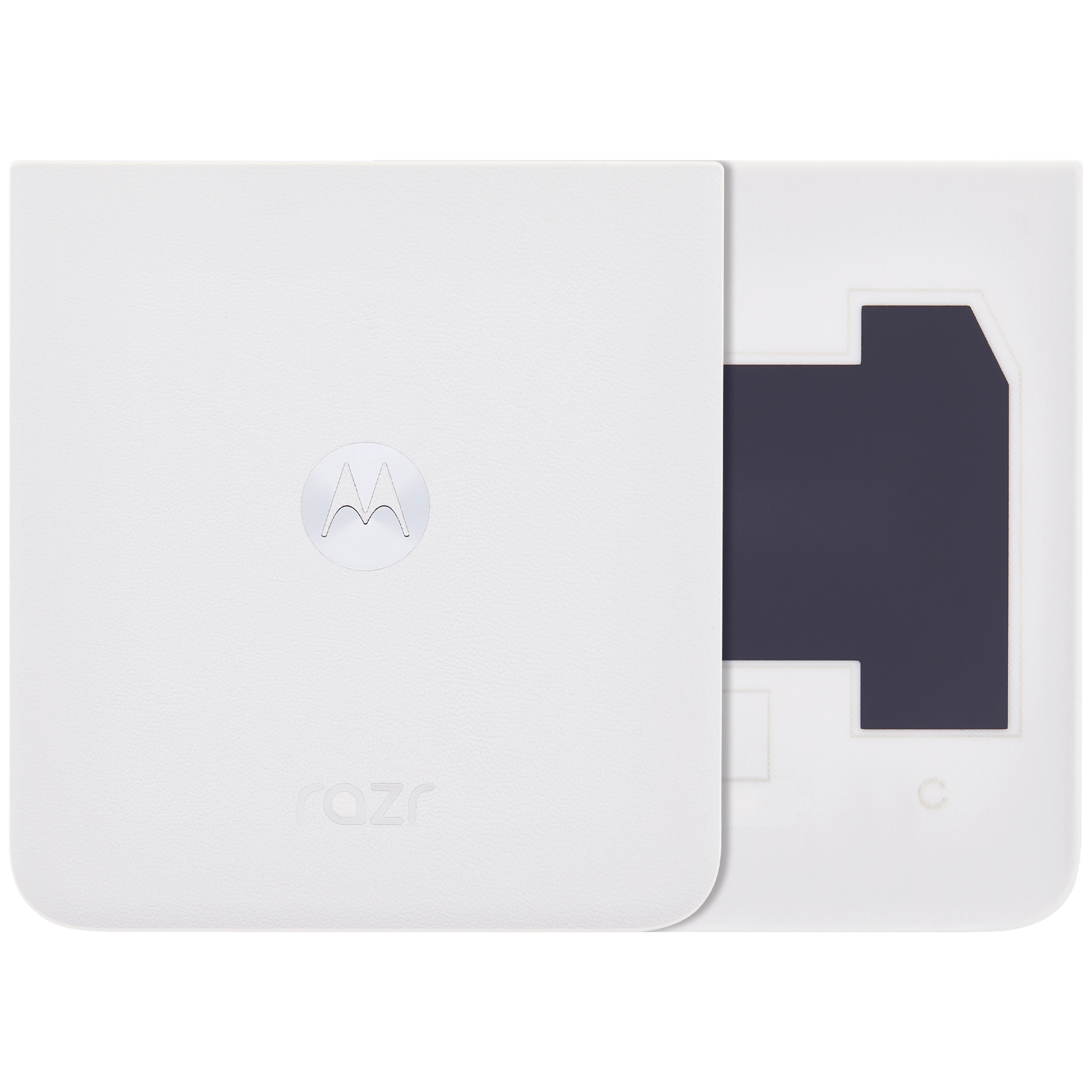 Bottom vetro cover posteriore per Motorola Razr / Razr 40 (XT2323 / 2023) (Service Pack) (Tofu)