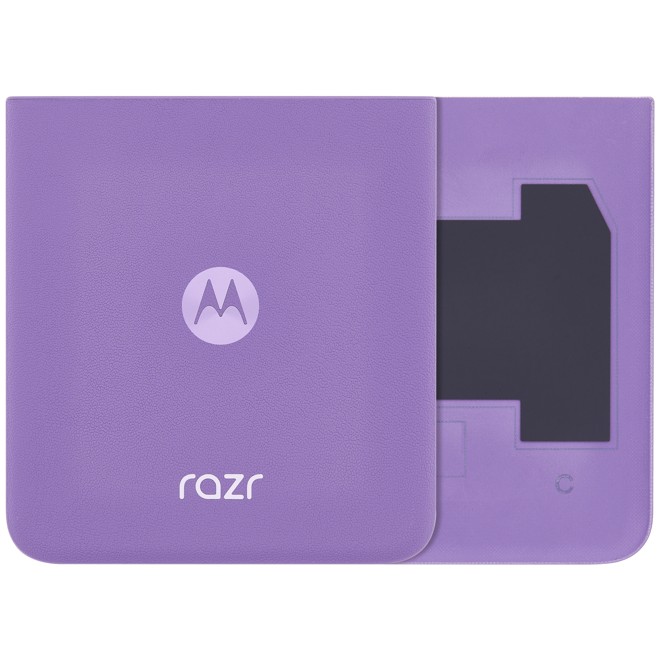 Bottom vetro cover posteriore per Motorola Razr / Razr 40 (XT2323 / 2023) (Service Pack) (Grape Compote)