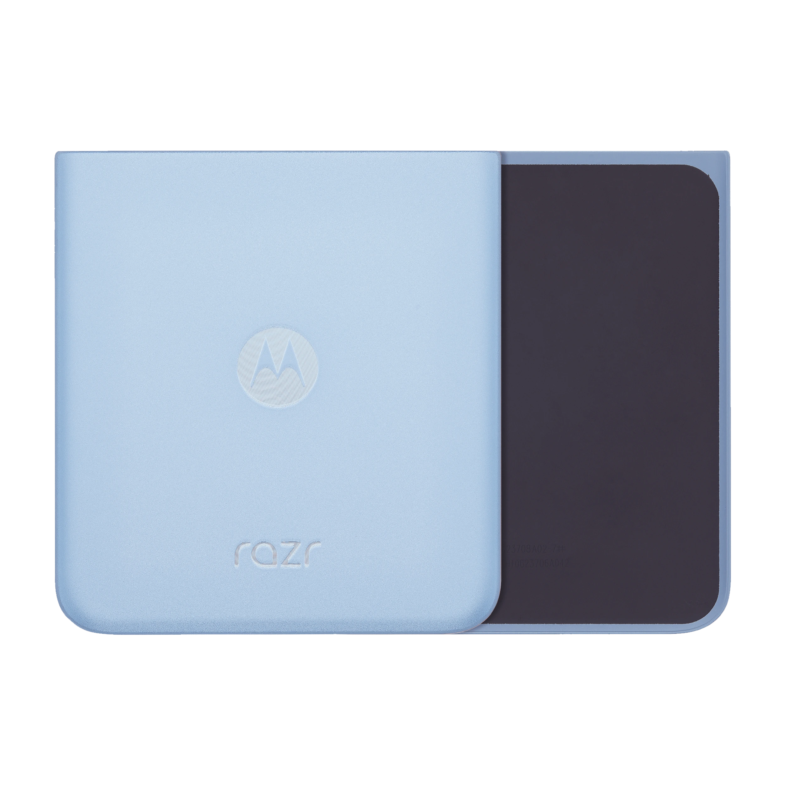Bottom vetro cover posteriore per Motorola Razr Plus / Razr 40 Ultra (XT2321 / 2023) (Service Pack) (Saltwater Slide)