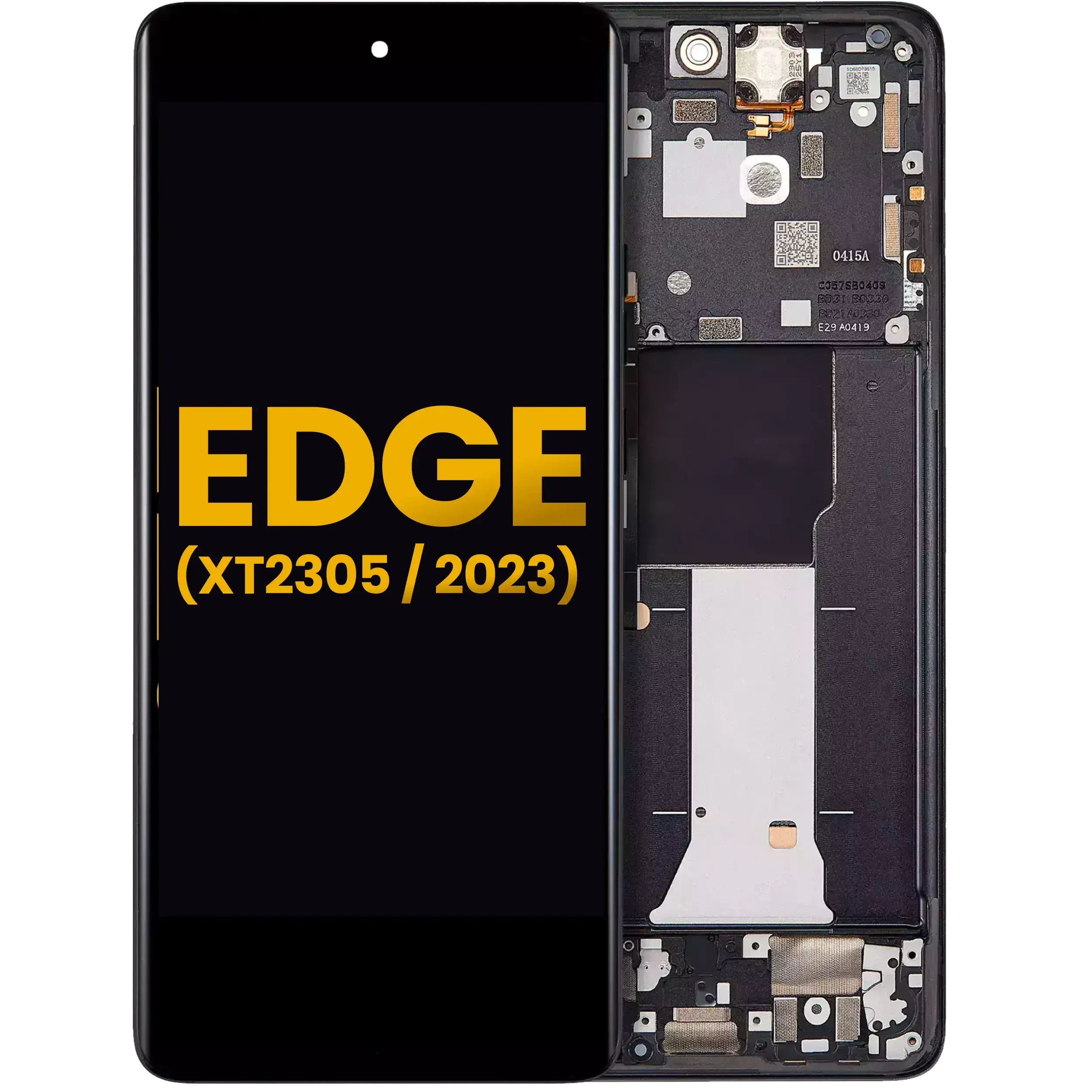 Display OLED completo con Frame per Motorola Moto Edge (XT2305 / 2023 ) (Refurbished) (Eclipse Nero)