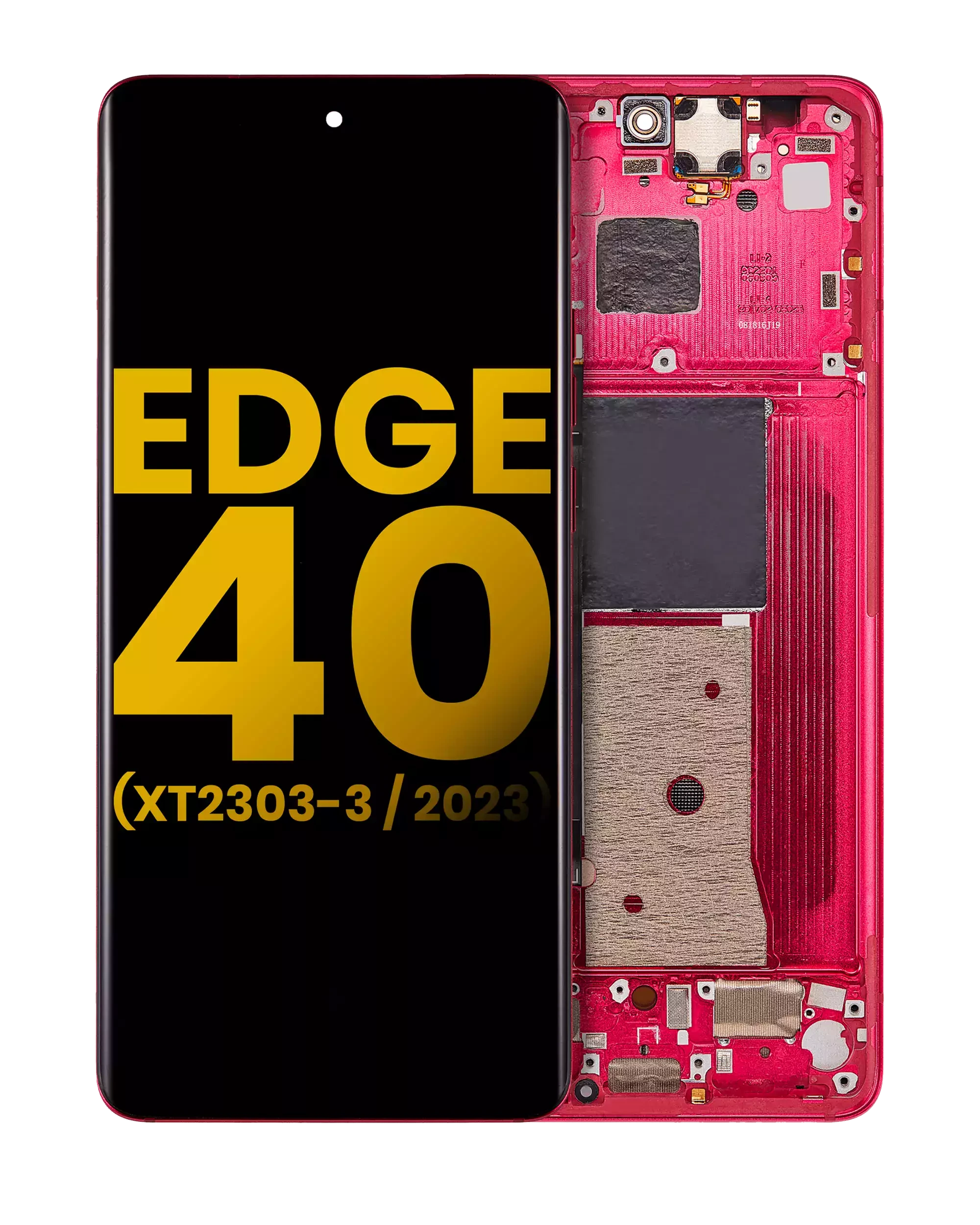 Display OLED completo con Frame per Motorola Moto Edge 40 (XT2303-3 / 2023) (Refurbished) (Viva Magenta)