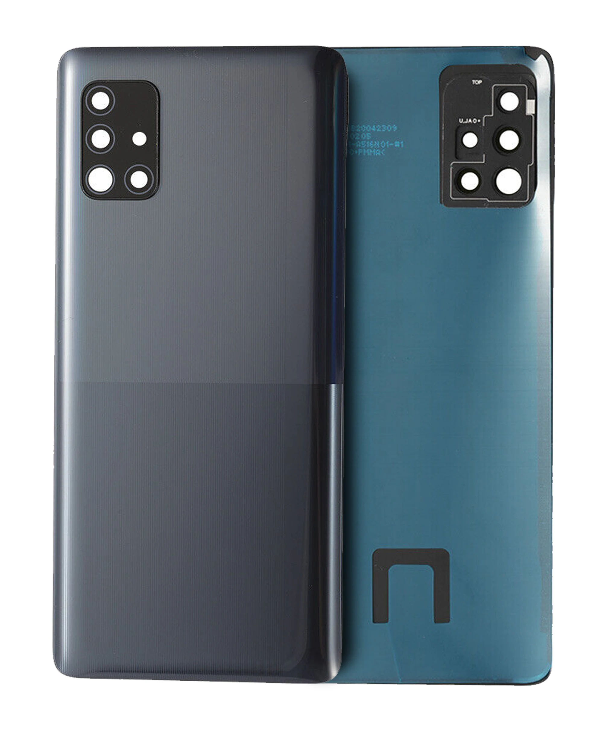 vetro cover posteriore con Vetro fotocamera per Samsung Galaxy A51 5G (A516 / 2020) (Service Pack) (Nero)
