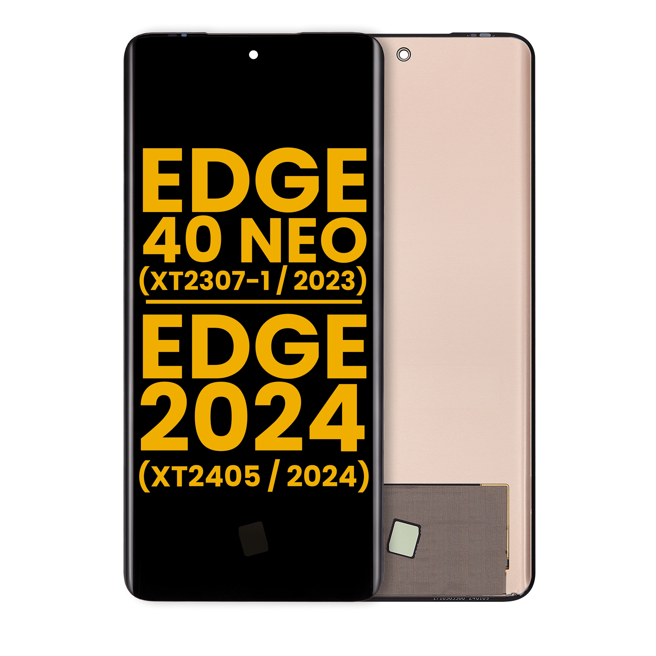 Display OLED completo senza Frame per Motorola Moto Edge 40 Neo (XT2307-1 / 2023) / Moto Edge 2024 (XT2405 / 2024) (Refurbished) (tutti i colori)