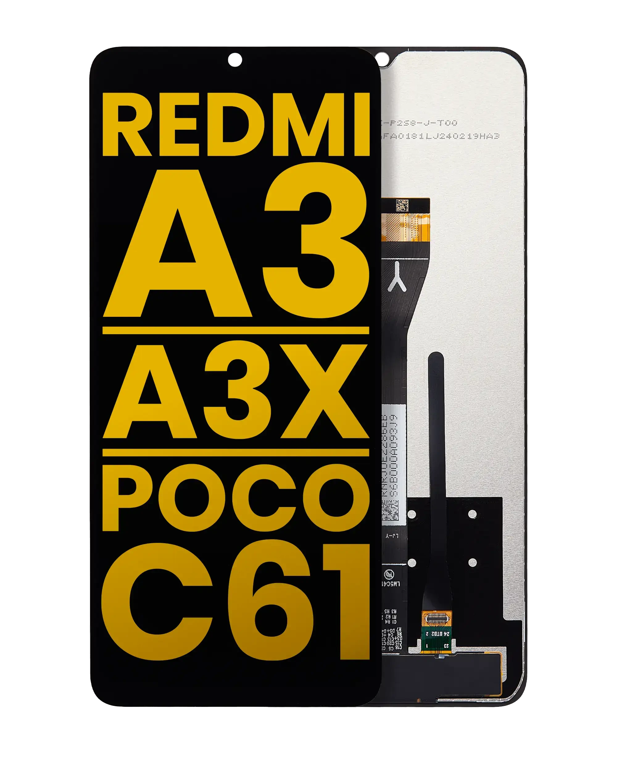 Display LCD completo senza Frame per Xiaomi Redmi A3 / A3x / Poco C61 (Refurbished) (tutti i colori)