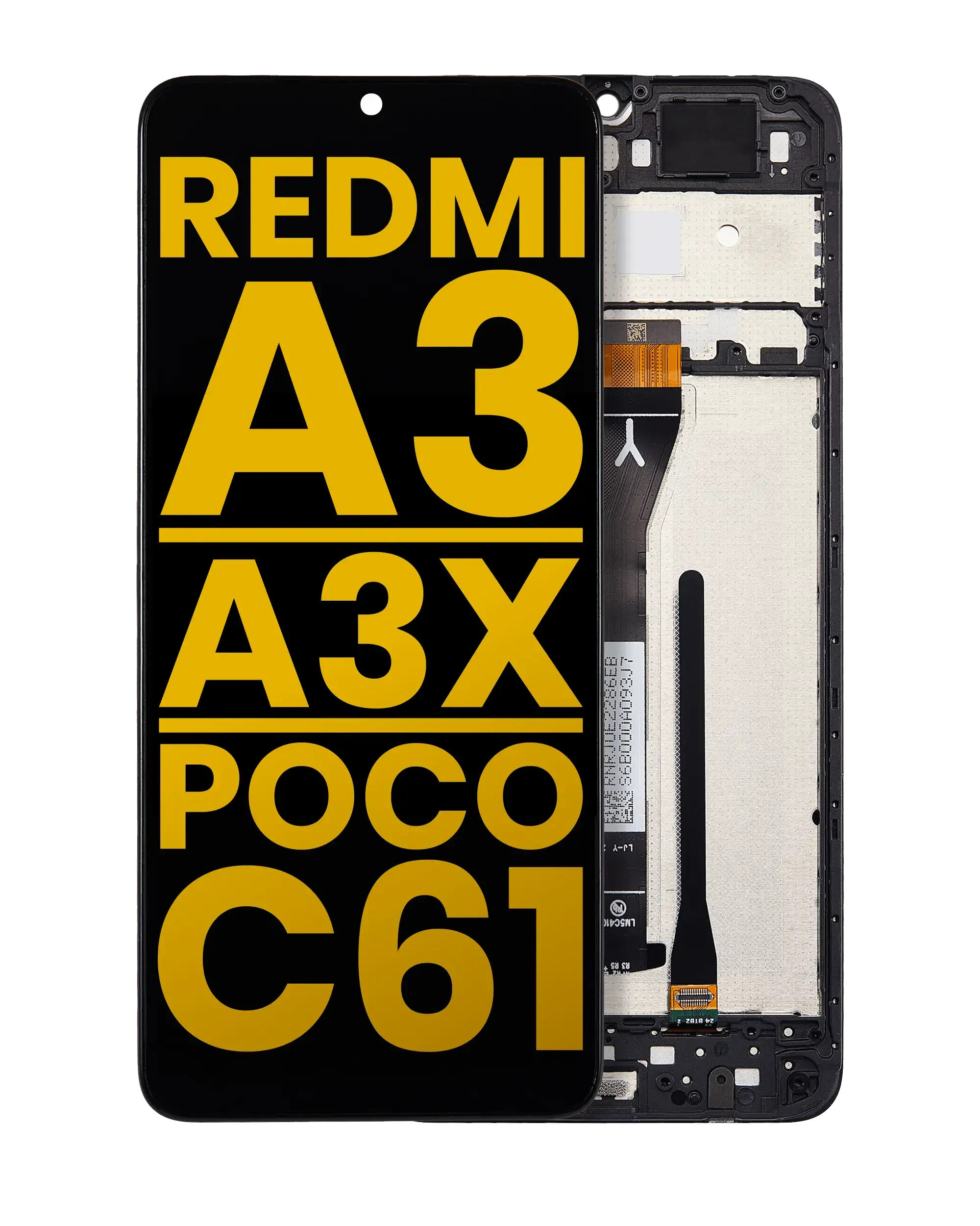 Display LCD completo con Frame per Xiaomi Redmi A3 / A3x / Poco C61 (Refurbished) (tutti i colori)