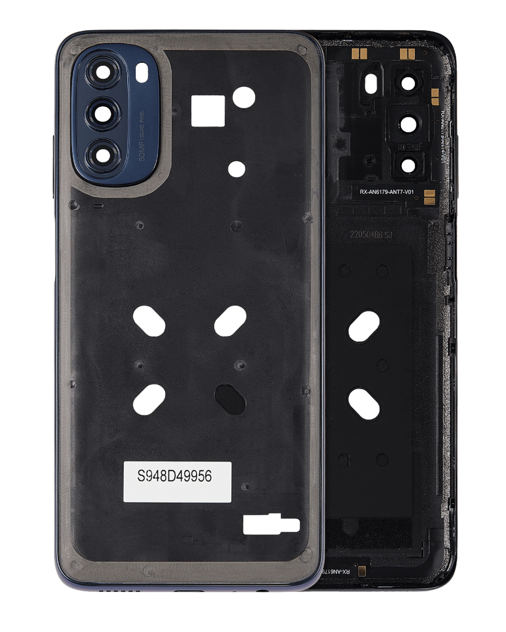 Frame centrale con Vetro fotocamera per Motorola Moto G 5G (XT2213 / 2022) (Moonlight Grigio)