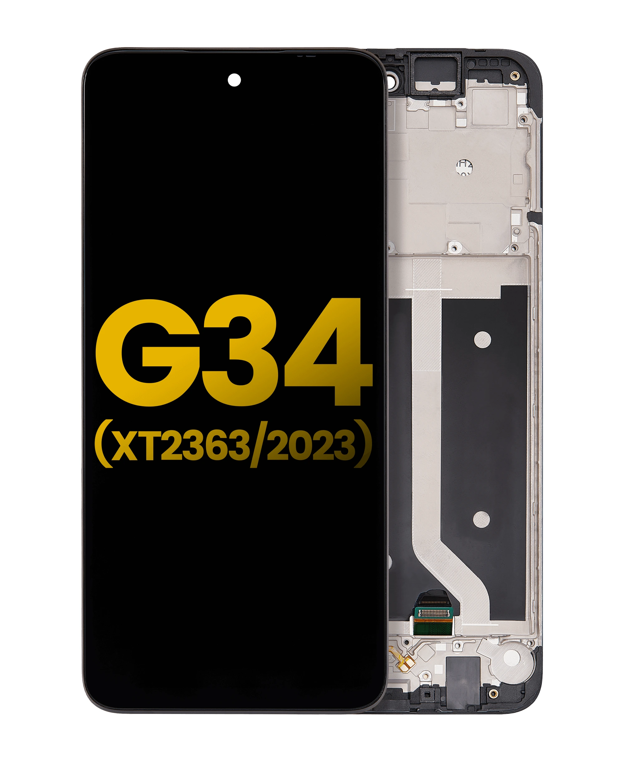 Display LCD completo con Frame per Motorola Moto G34 (XT2363 / 2023) / G45 5G (XT2369 / 2024) (Refurbished) (tutti i colori)