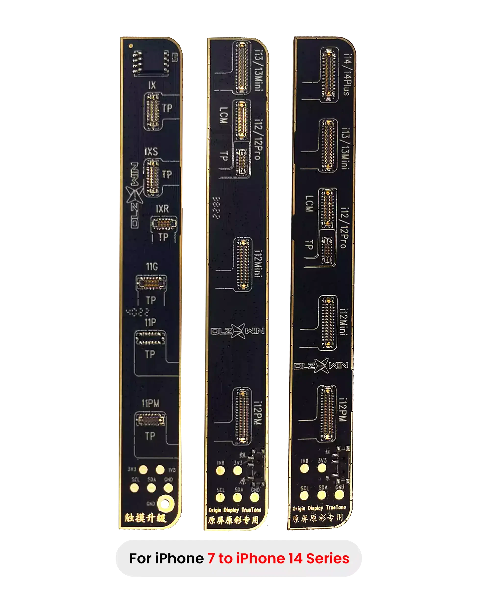 DLZ R200 True Tone Restore Programmer Boards Set con iPhone 7 to iPhone 14 Plus ( 3 pezzi)