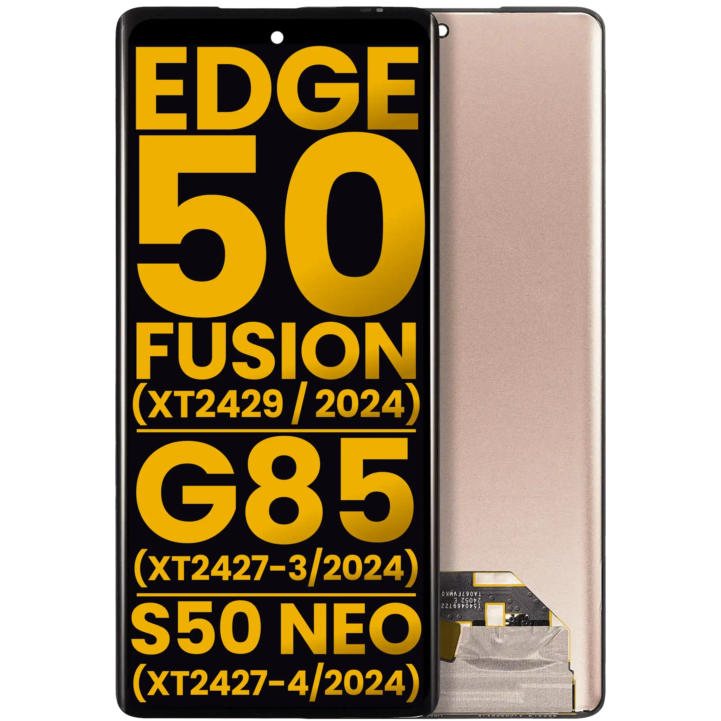Display OLED completo senza Frame per Motorola Moto Edge 50 Fusion 5G (XT2429 / 2024) / G85 (XT2427-3/2024) / S50 Neo (XT2427-4/2024) (Refurbished) (tutti i colori)