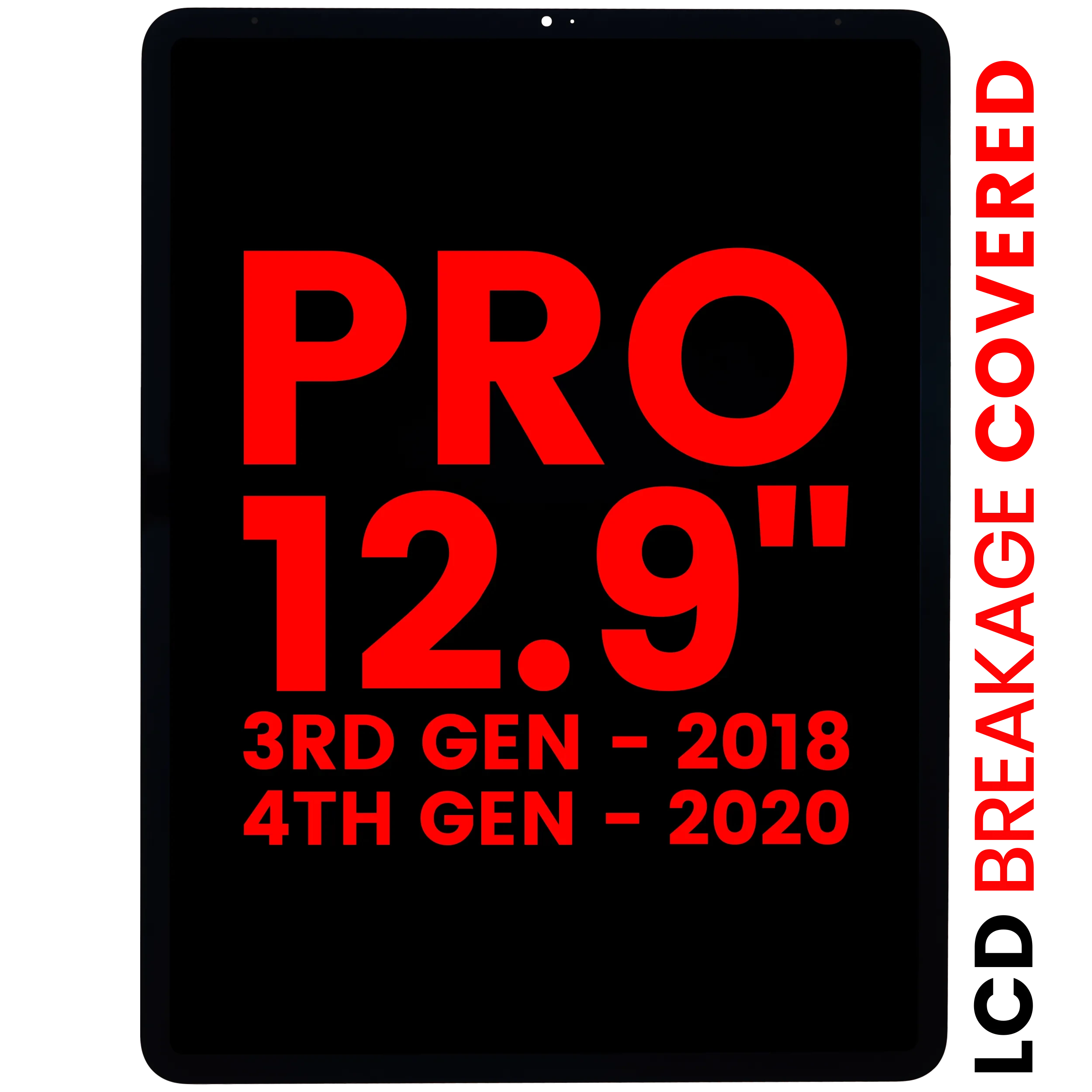Display LCD completo con Touch screen per iPad Pro 12.9" 3rd Gen (2018) / iPad 12.9" 4th Gen (2020) (Aftermarket Pro: XO7) (tutti i colori)