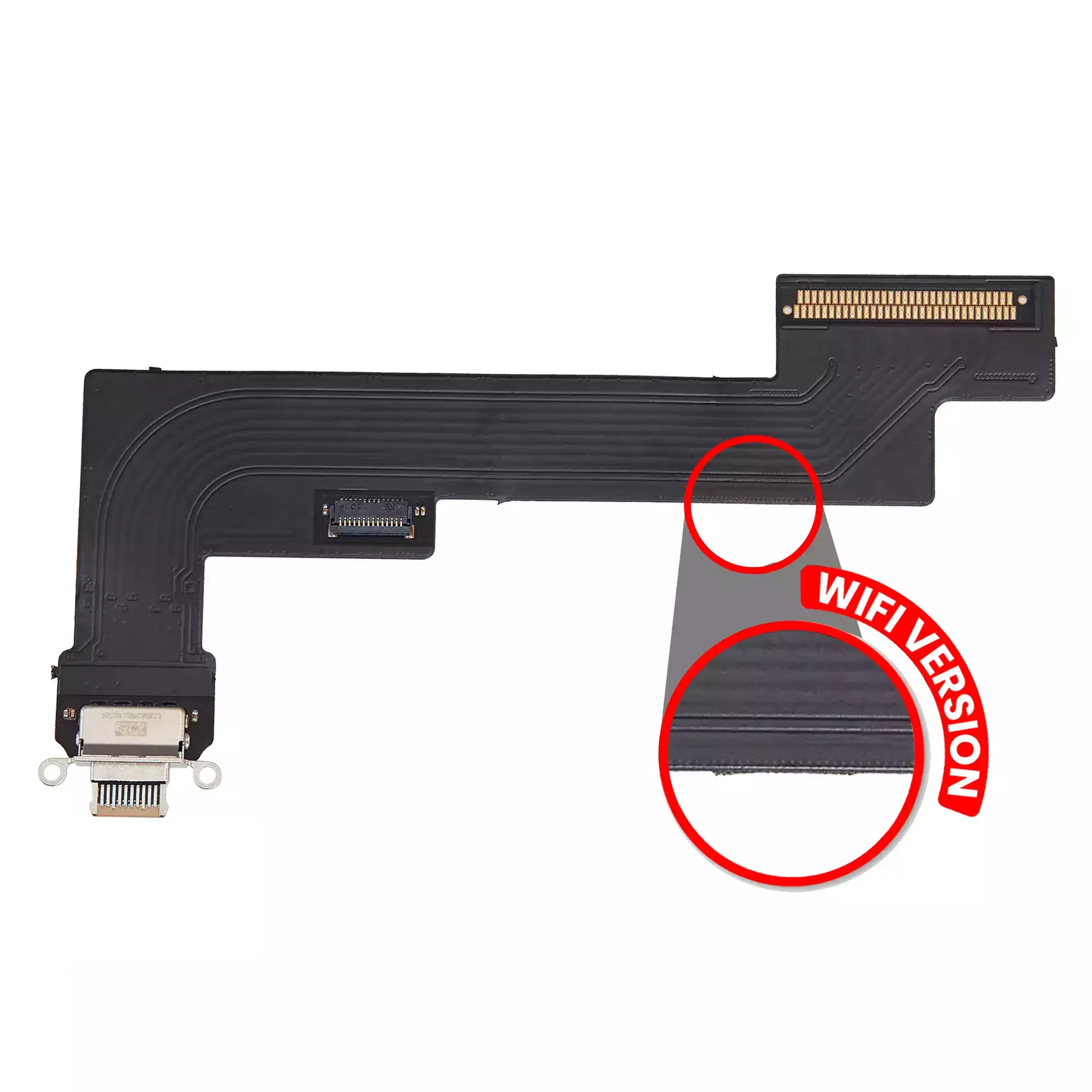 Flat connettore di ricarica per iPad Air 5 (solo WiFi) (Aftermarket Plus) (Rosa)