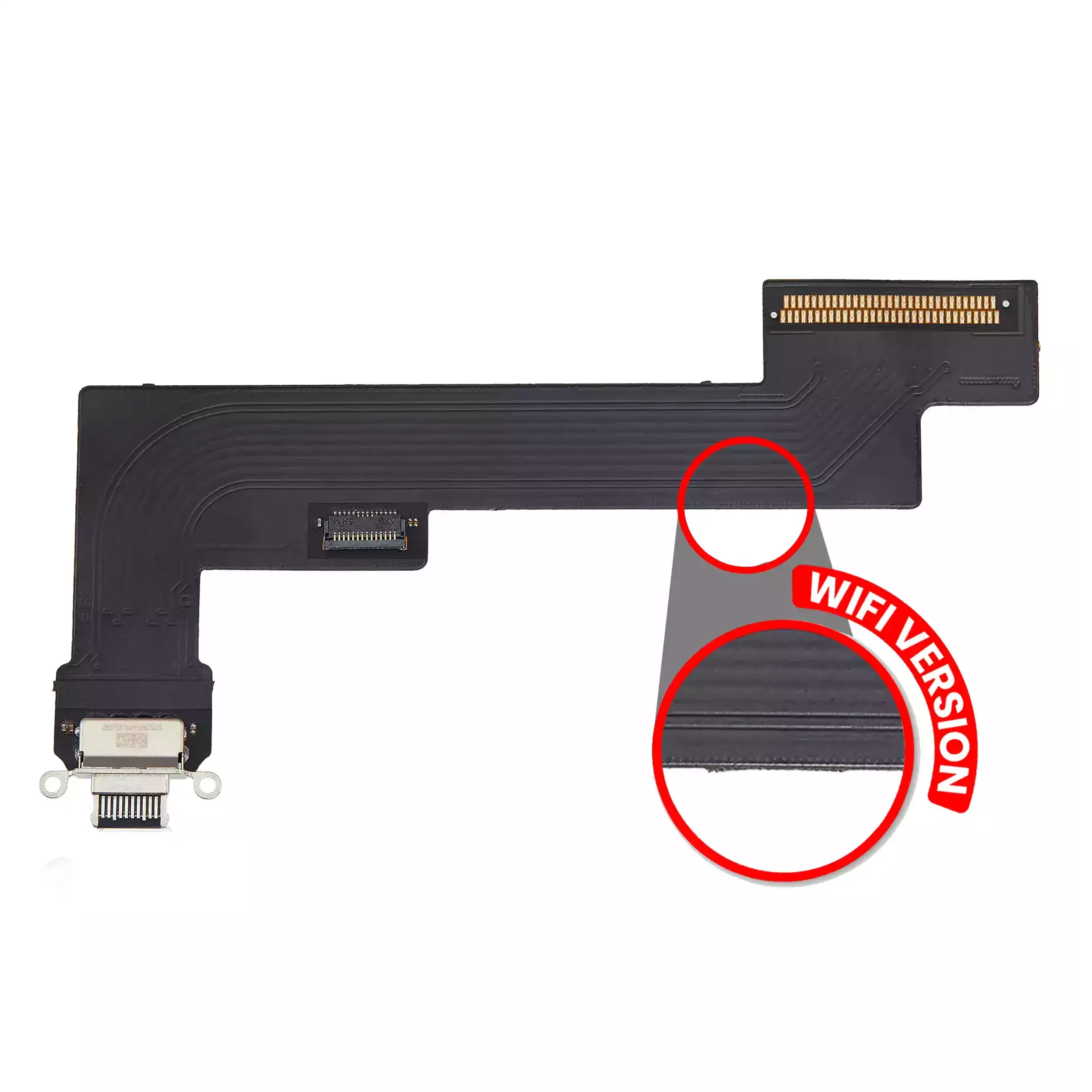 Flat connettore di ricarica per iPad Air 5 (solo WiFi) (Aftermarket Plus) (Grigio siderale)