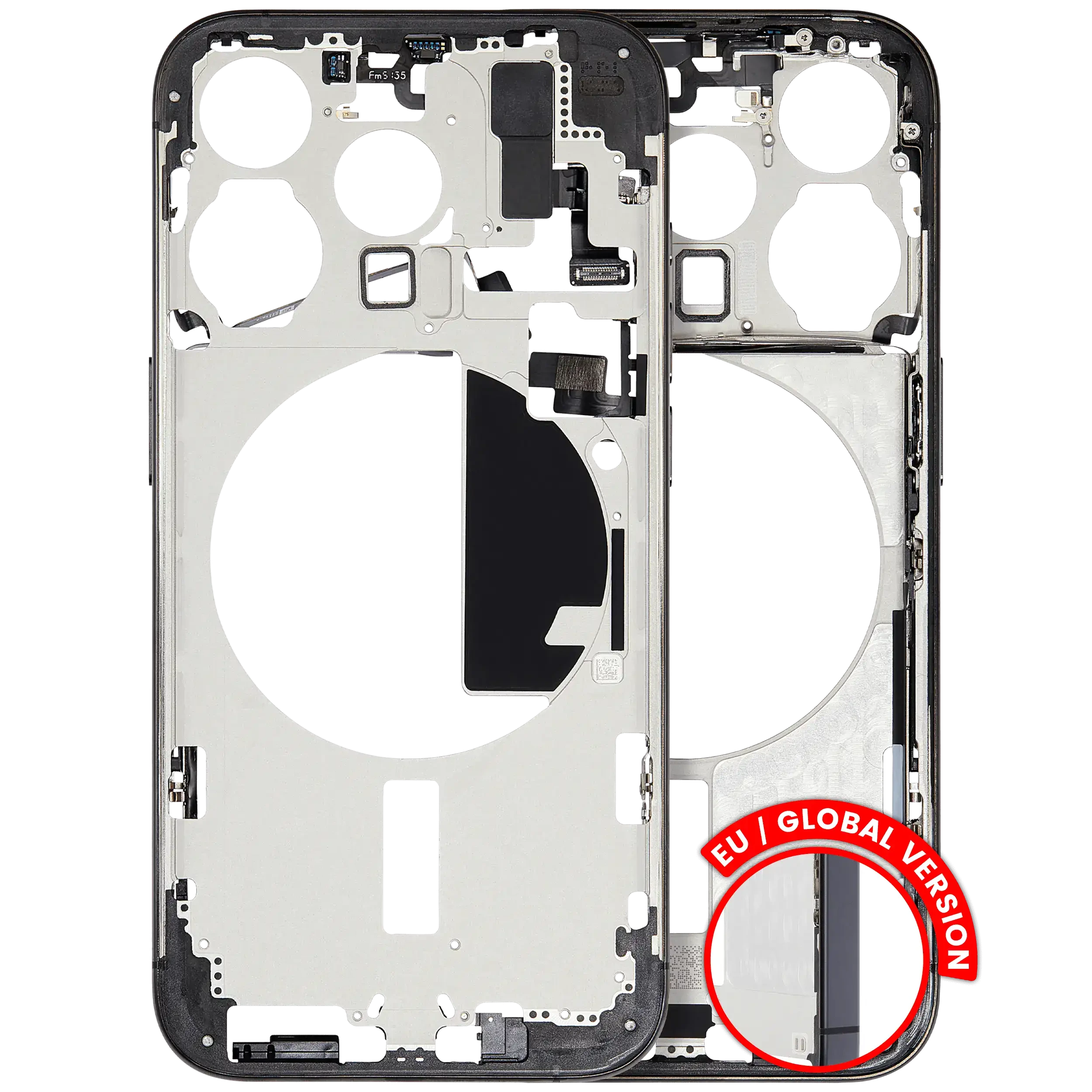 Frame centrale W/ Minuteria per iPhone 15 Pro (EU / Global Version) (Used Service Pack Pull: grado A) (Titanio nero)