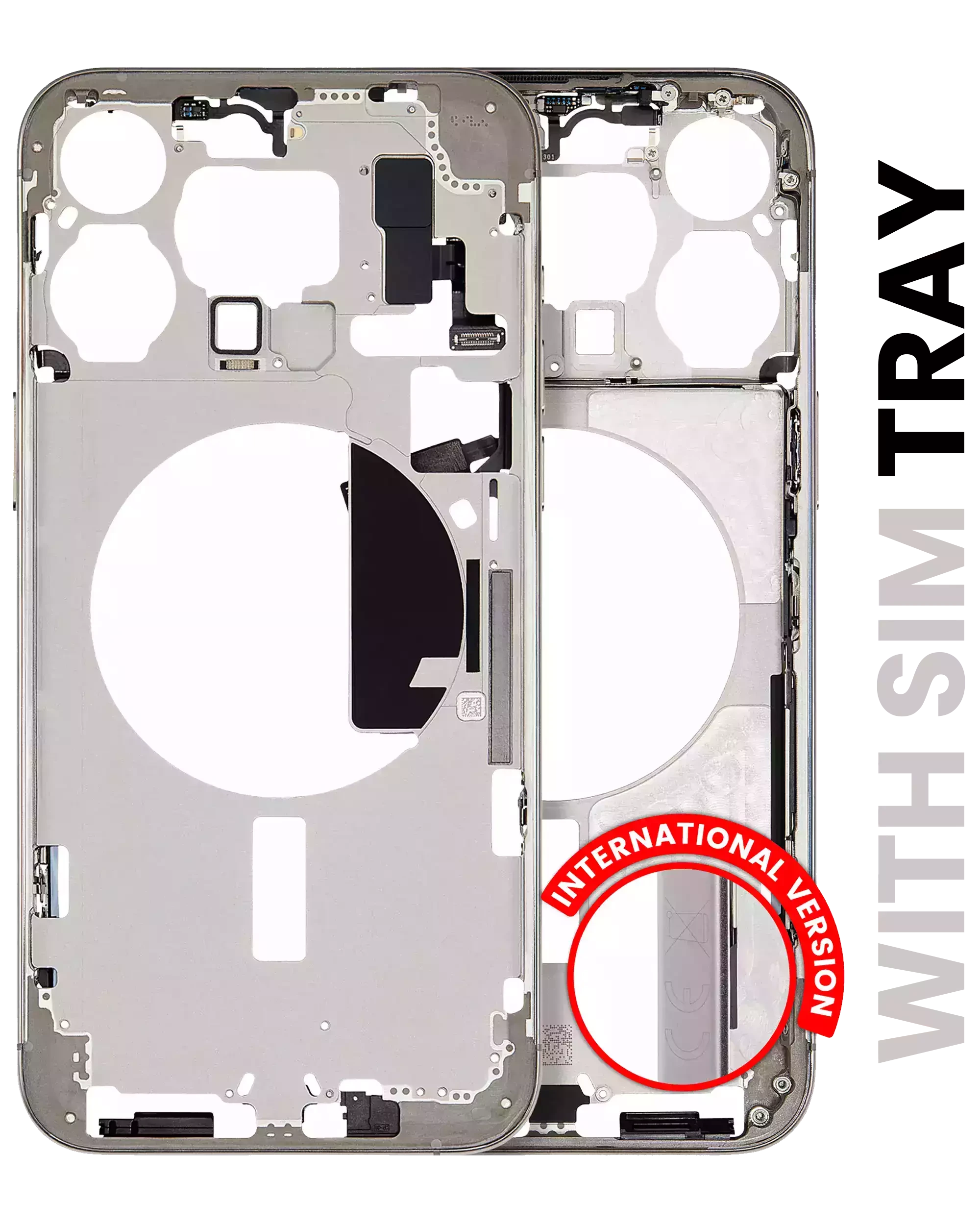 Frame centrale W/ Minuteria per iPhone 15 Pro Max (EU / Global Version) (Used Service Pack Pull: grado A) (Titanio naturale)