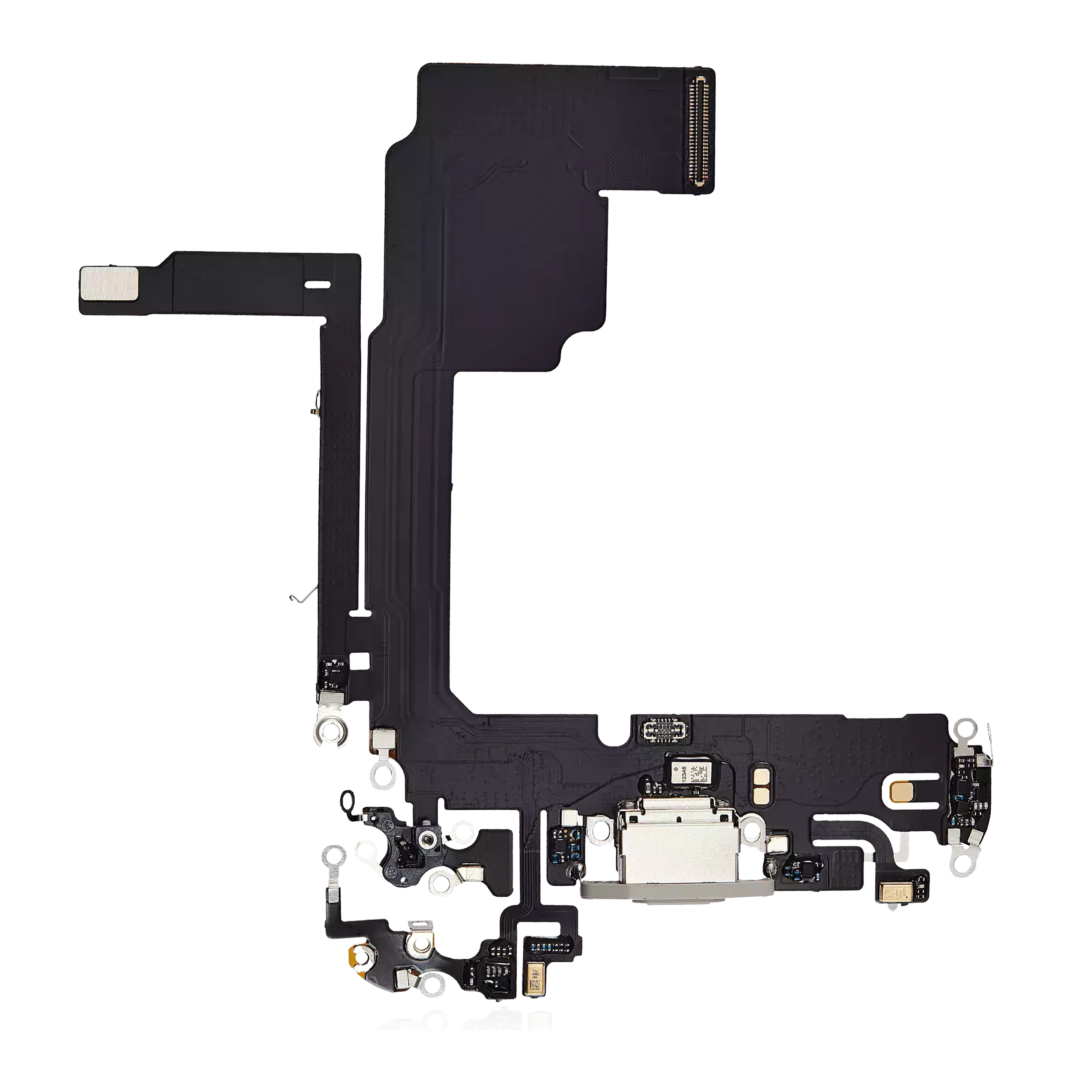 Flat connettore di ricarica per iPhone 15 Pro (Aftermarket Plus) (Titanio bianco)