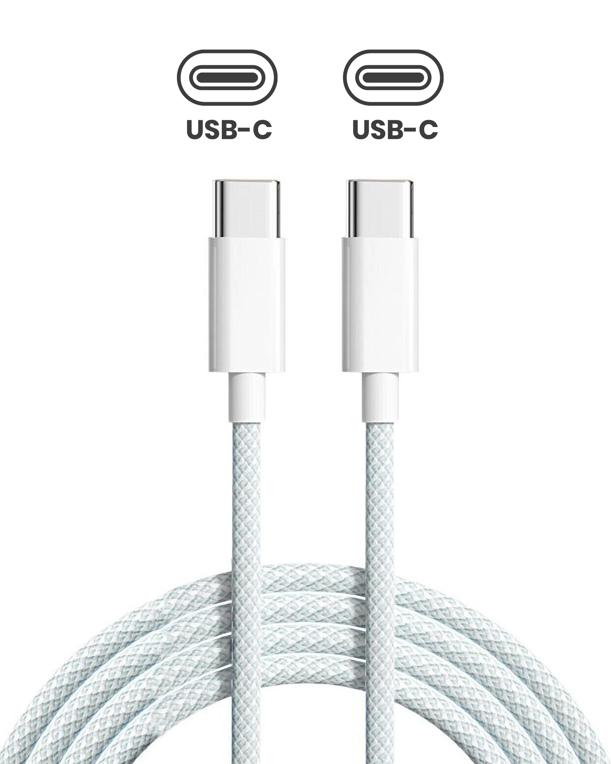 Apple USB-C to USB-C Braided Cavo (1m, 3ft) (Service Pack grado A, Bulk confezioneaging)