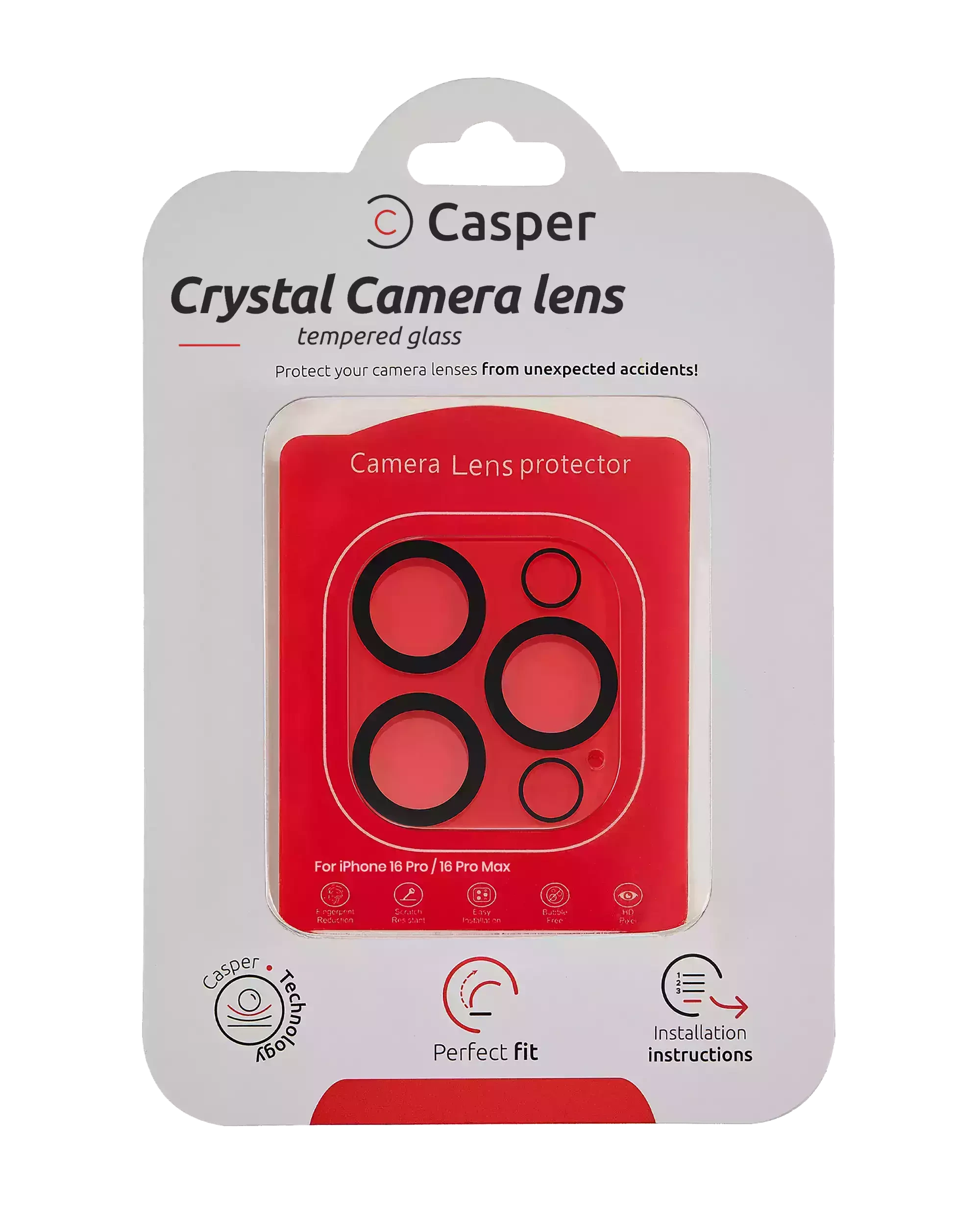 Vetro fotocamera Protector per iPhone 16 Pro / 16 Pro Max (Crystal Full Cover)