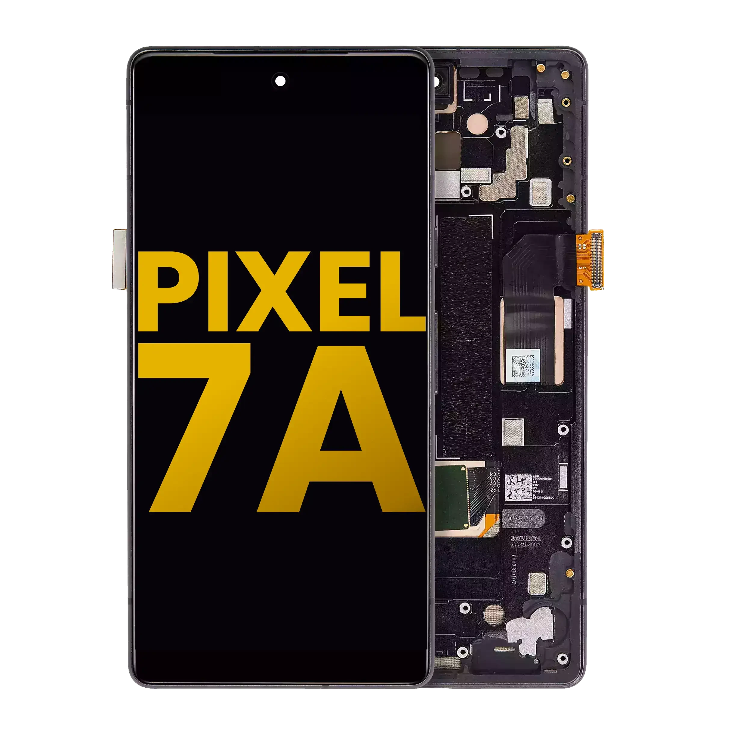 Display OLED completo con Frame (con Fingerprint Sensore ) per Google Pixel 7a 5G (Refurbished) (Charcoal)
