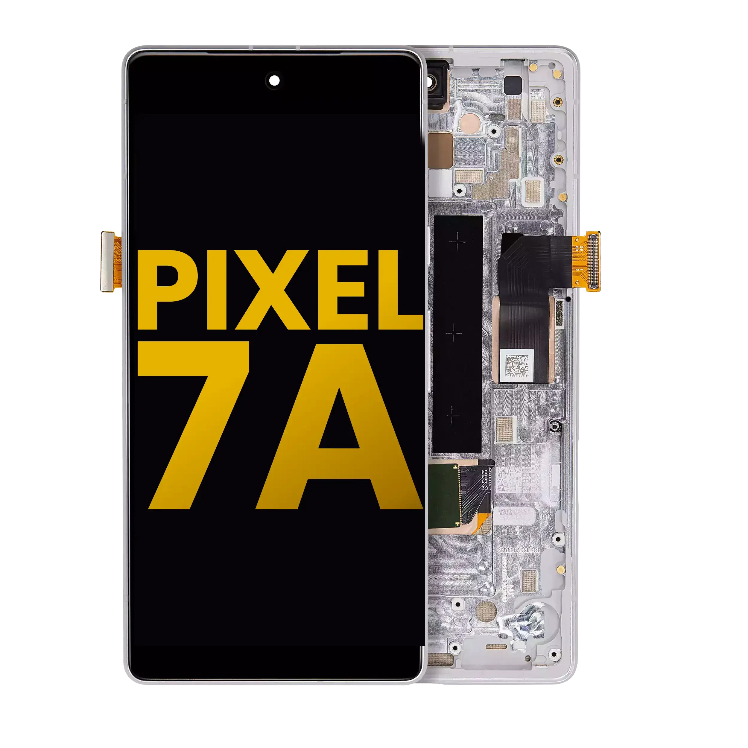 Display OLED completo con Frame (con Fingerprint Sensore ) per Google Pixel 7a 5G (Refurbished) (Snow)