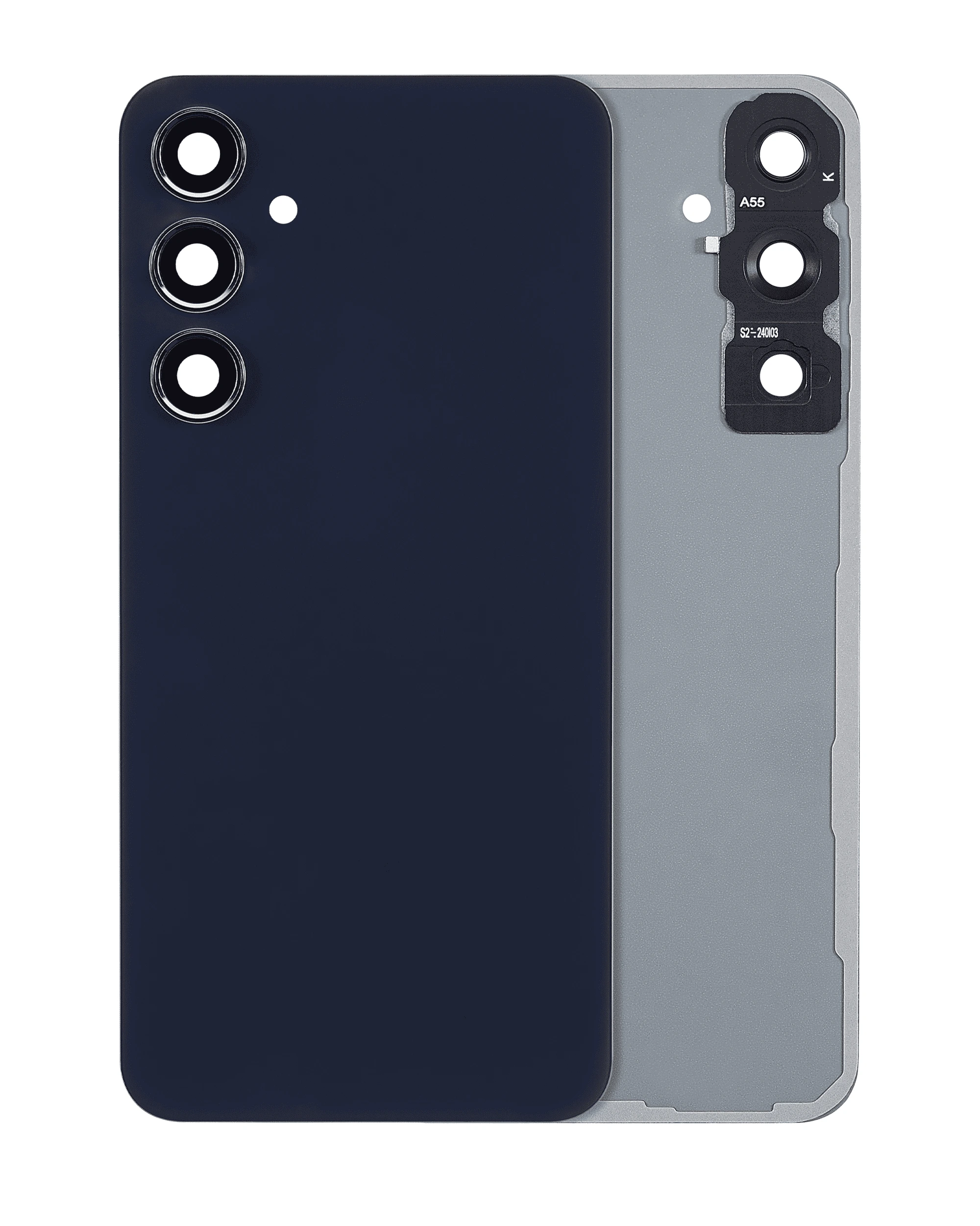 vetro cover posteriore con Vetro fotocamera per Samsung Galaxy A55 5G (A556 / 2024) (No Logo) (Navy)